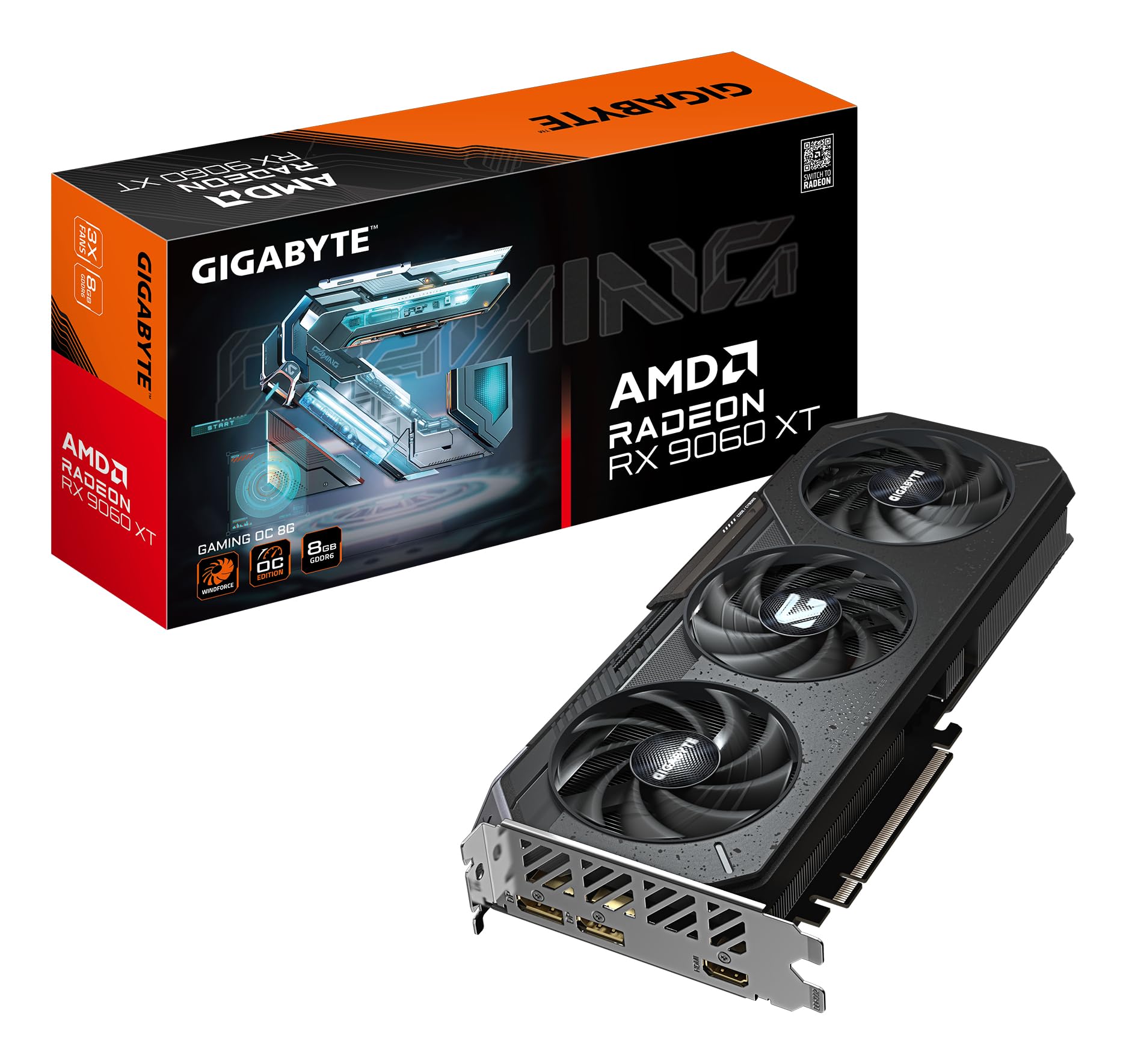 Gigabyte Radeon RX 9060 XT Gaming OC 8GB Graphics Card (GV 