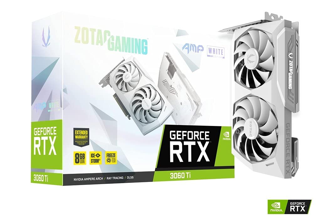 リランラン3060 Zotac Geforce RTX 3060 Ti 8GB Amp White LHR Graphics Card (ZT