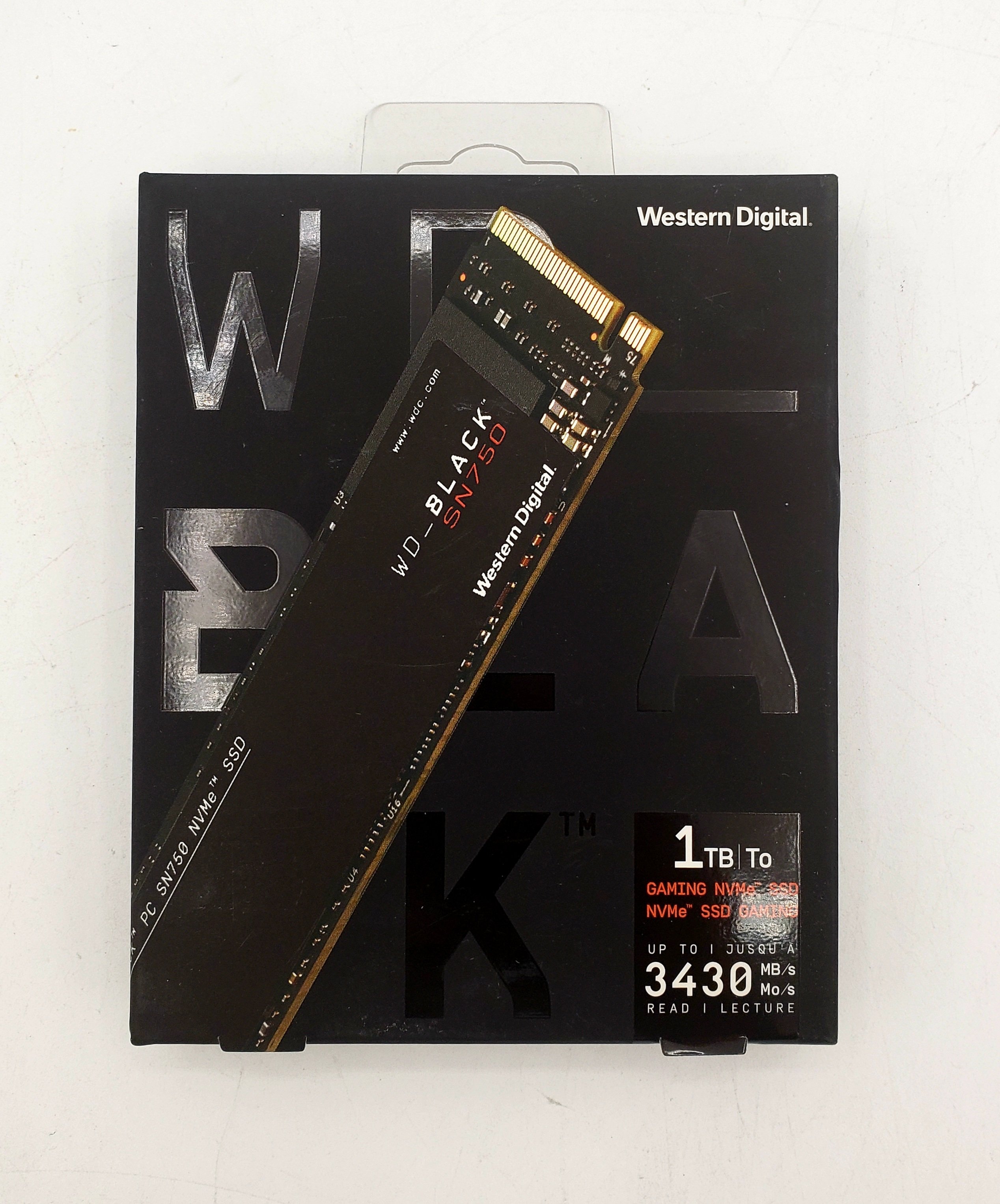 Western Digital WD Black SN750 1TB NVMe Gaming SSD 3430MB/s