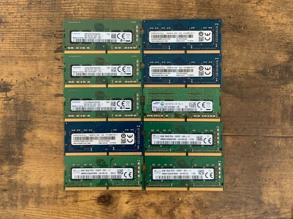 BULK LOT OF 20 ] UNITS of 8GB DDR4 Laptop RAM SAMSUNG, HYNIX etc