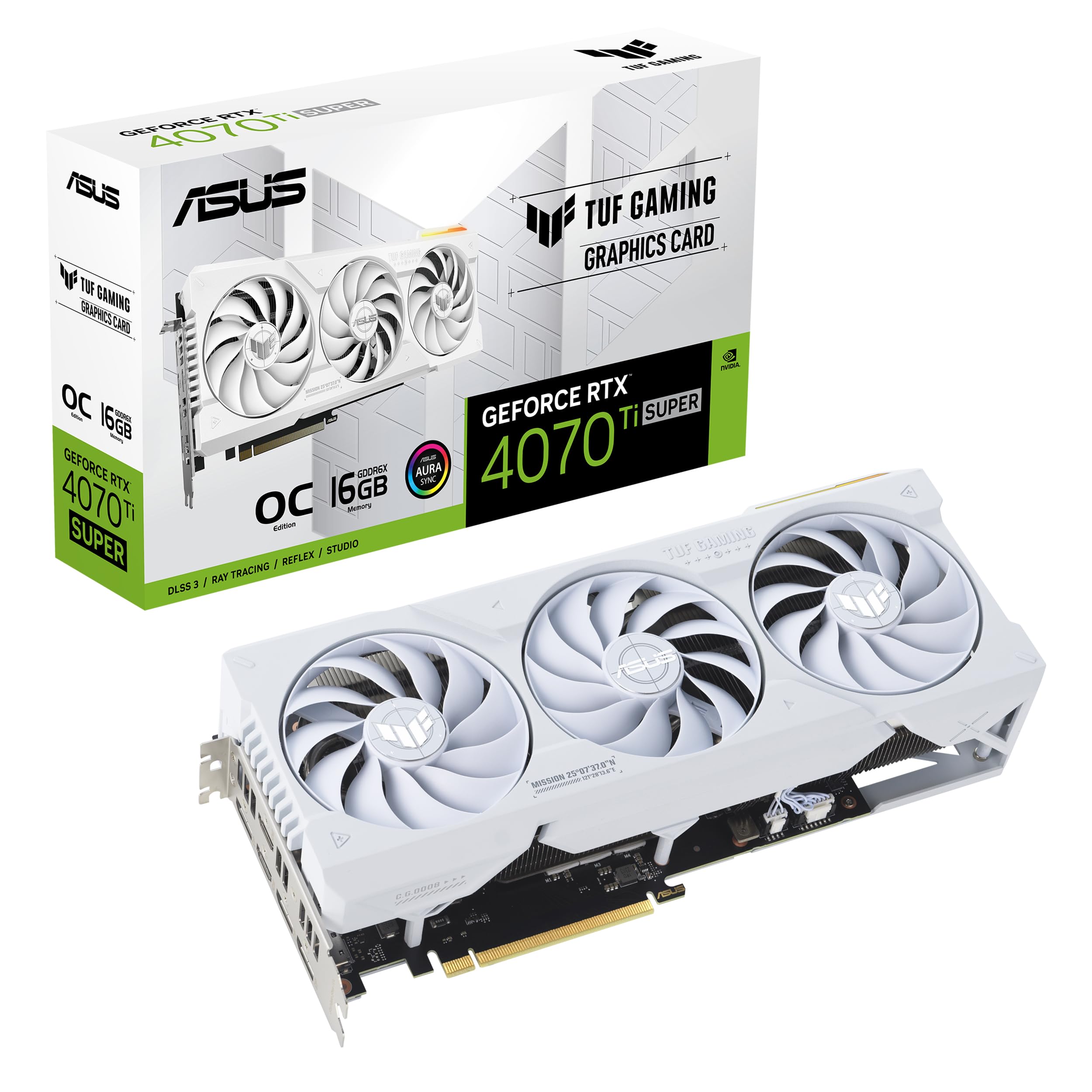 ASUS TUF NVIDIA GeForce RTX 4070 Ti Super White OC 16GB Gaming