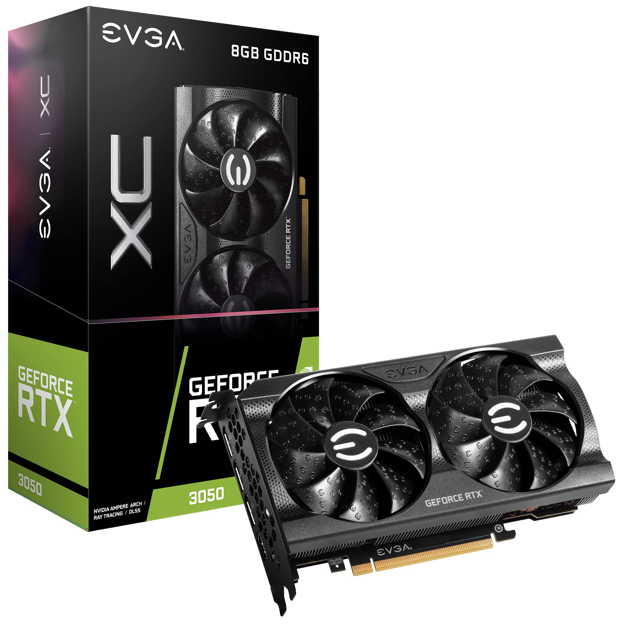 EVGA GeForce RTX 3050 8GB XC Gaming GDDR6 Dual-Fan (08G-P5-3553-KR