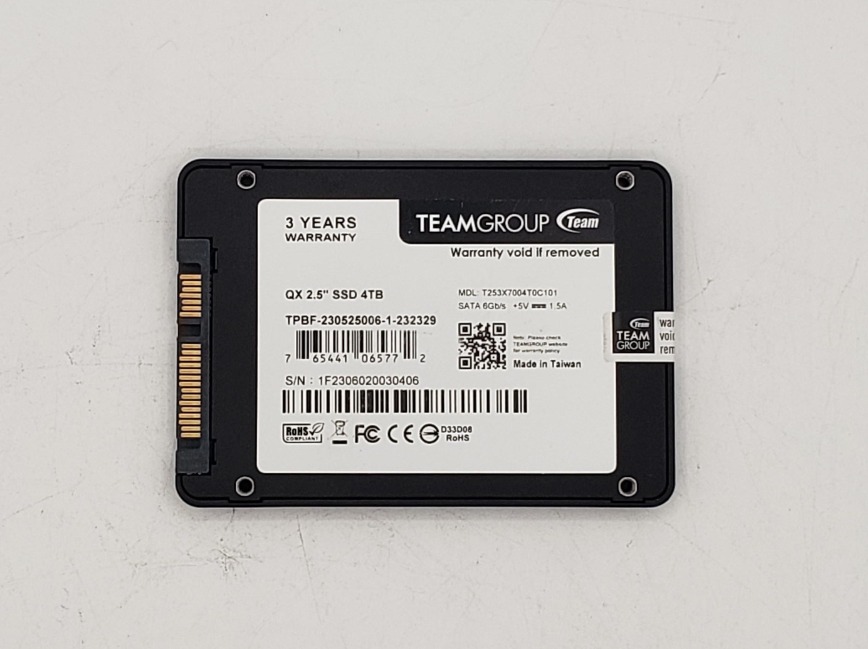 TeamGroup QX 4TB SATA III 3D NAND 2.5