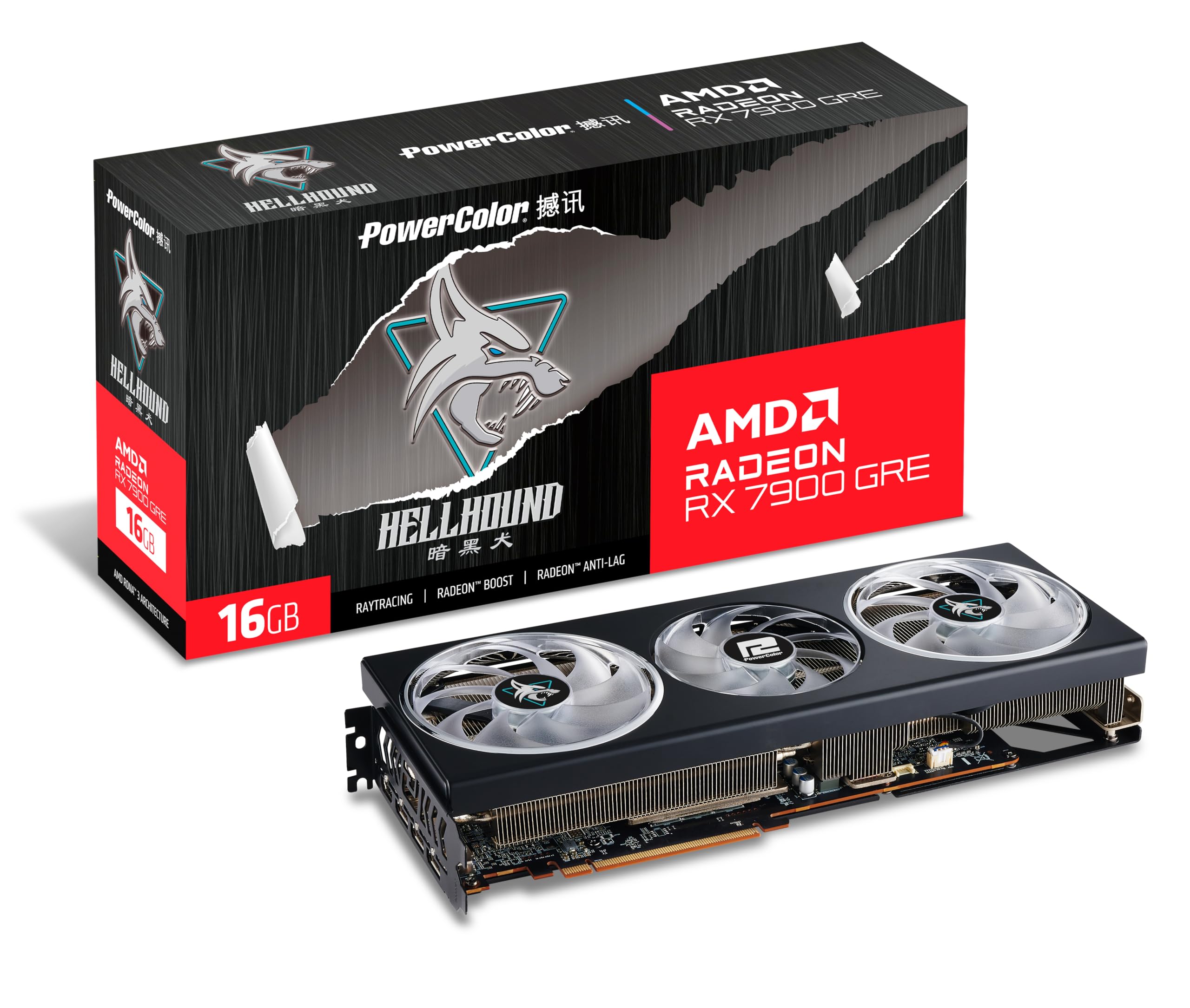 PowerColor Hellhound Radeon RX 7900 GRE 16GB OC Graphics Card