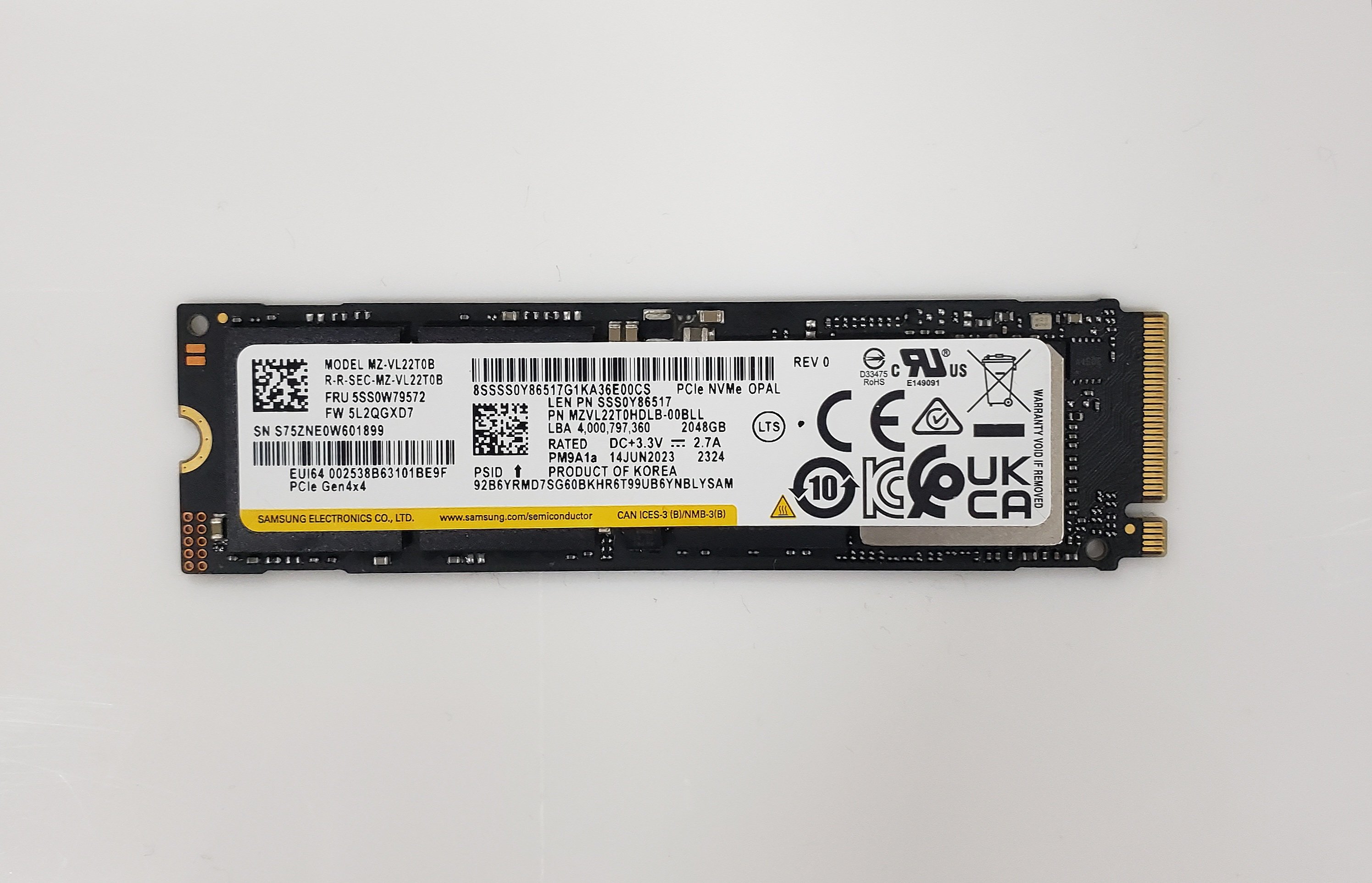 Samsung PM9A1a 2TB NVMe Solid State Drive (MZVL22T0HDLB-00BLL) | eBay