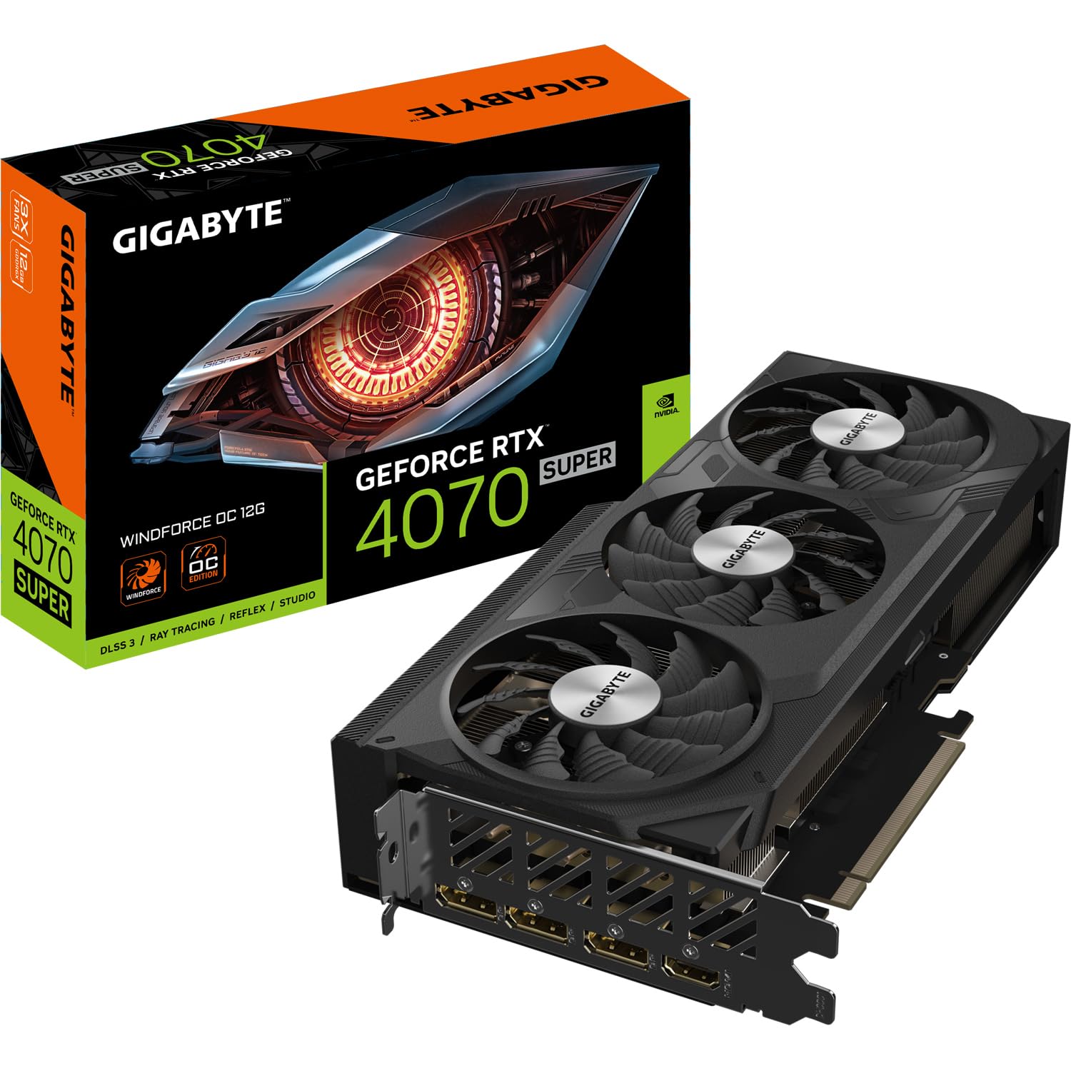 Gigabyte GeForce RTX 4070 Super OC 12GB GDDR6X (GV-N407SWF3OC-12GD 