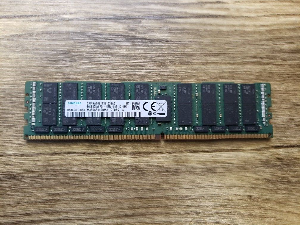 SAMSUNG 64GB 4dRx4 PC4-2666V-LD2 DDR4 ECC SERVER RAM M386A8K40BM2