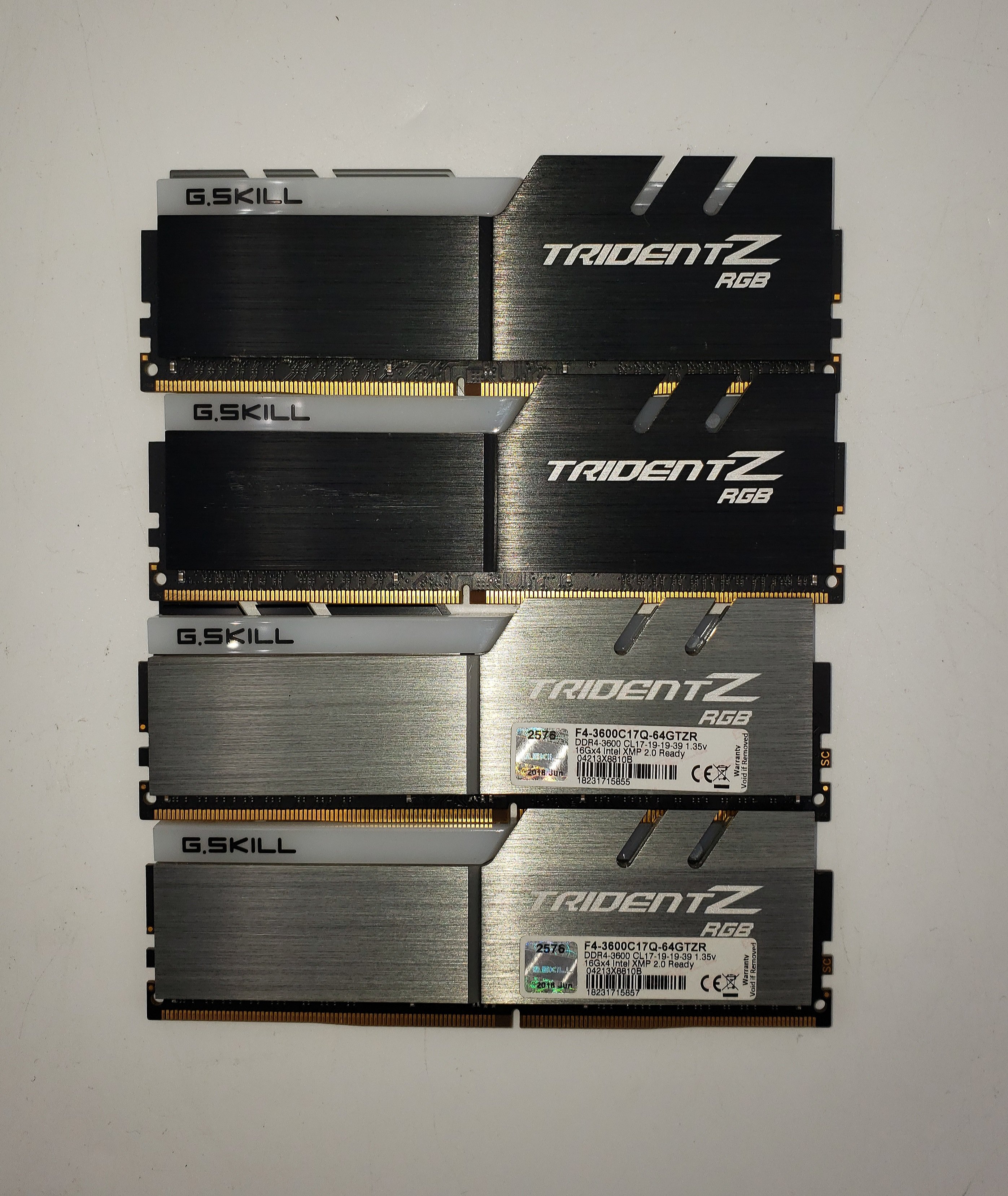 G.Skill Trident Z RGB 64GB (4x16GB) DDR4 3600MHz (F4-3600C17Q
