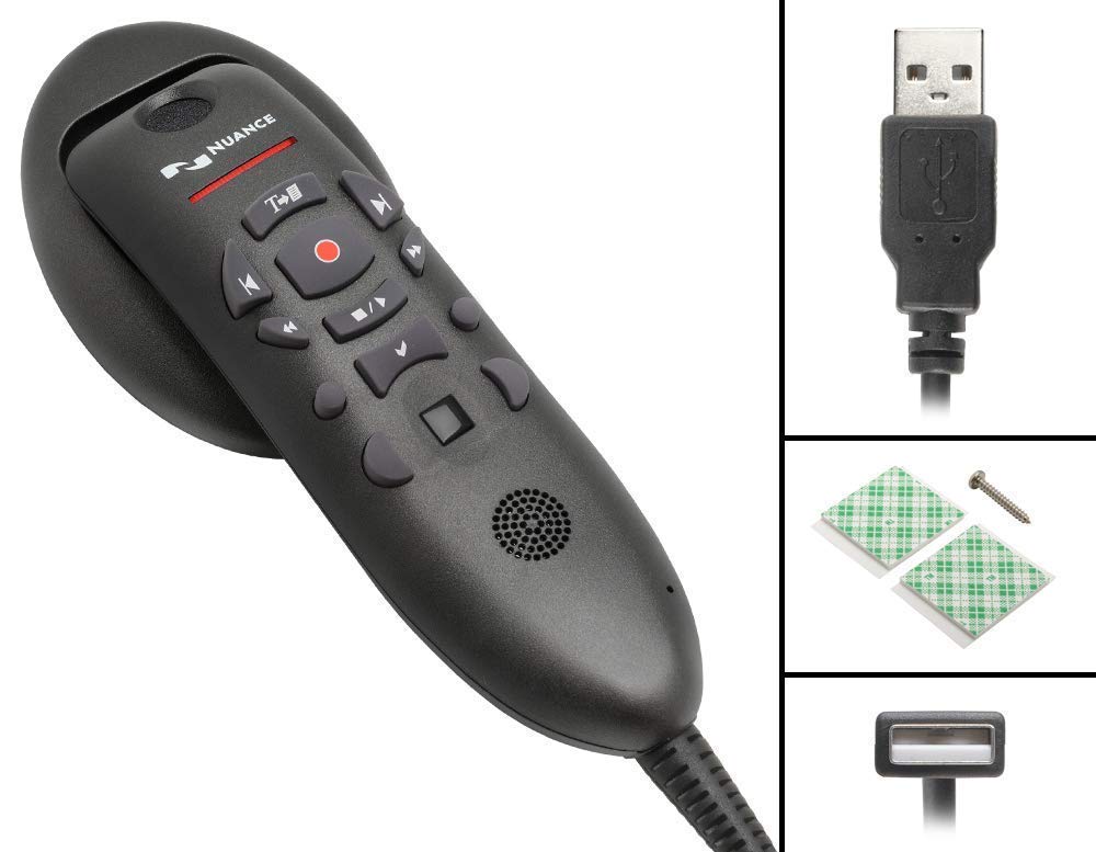 Dictaphone Powermic III Handheld USB Dictation Microphone with 9 Foot