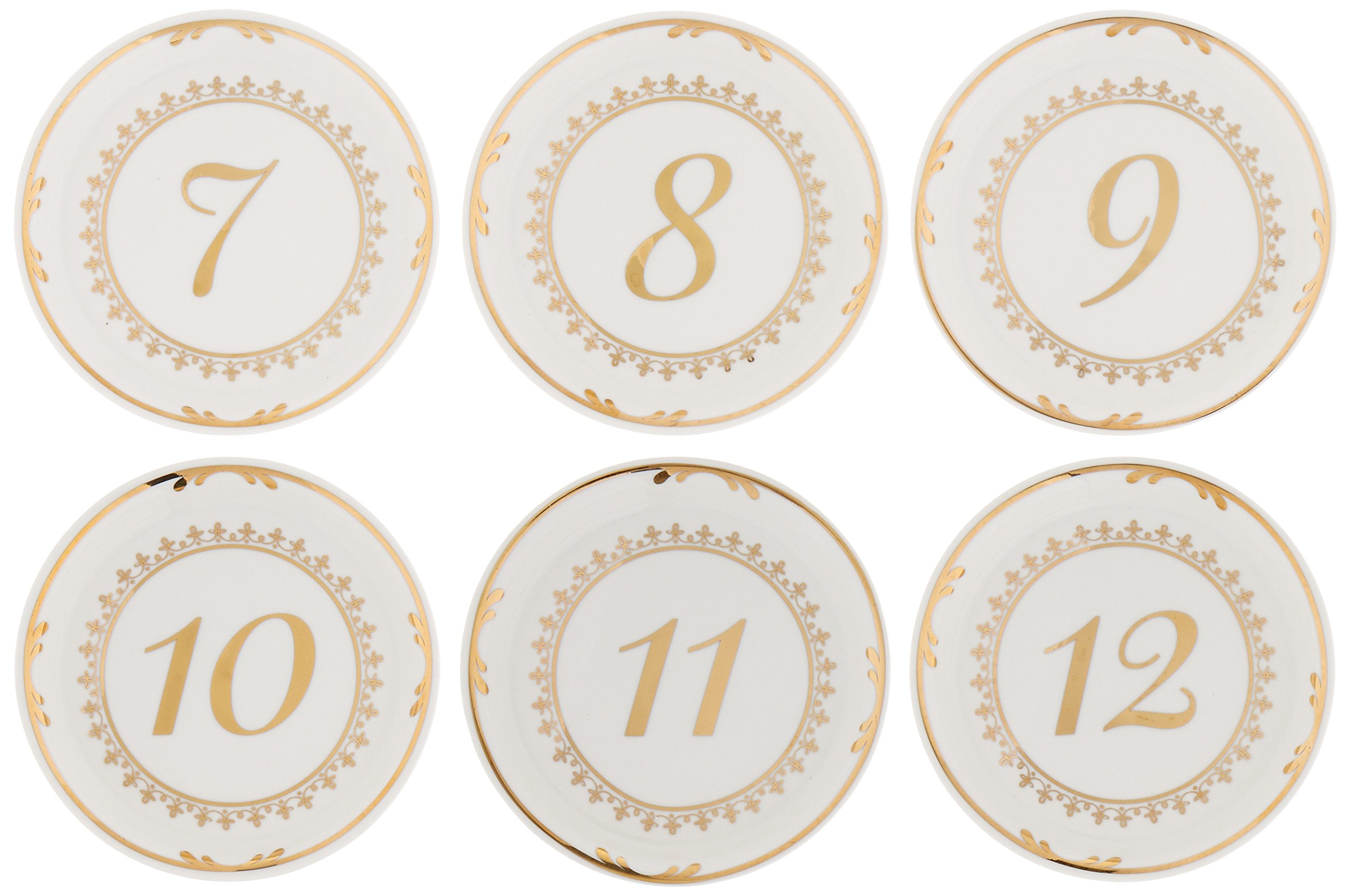 Tea Time Vintage Plate Table Numbers (7-12) 889293682953 | eBay