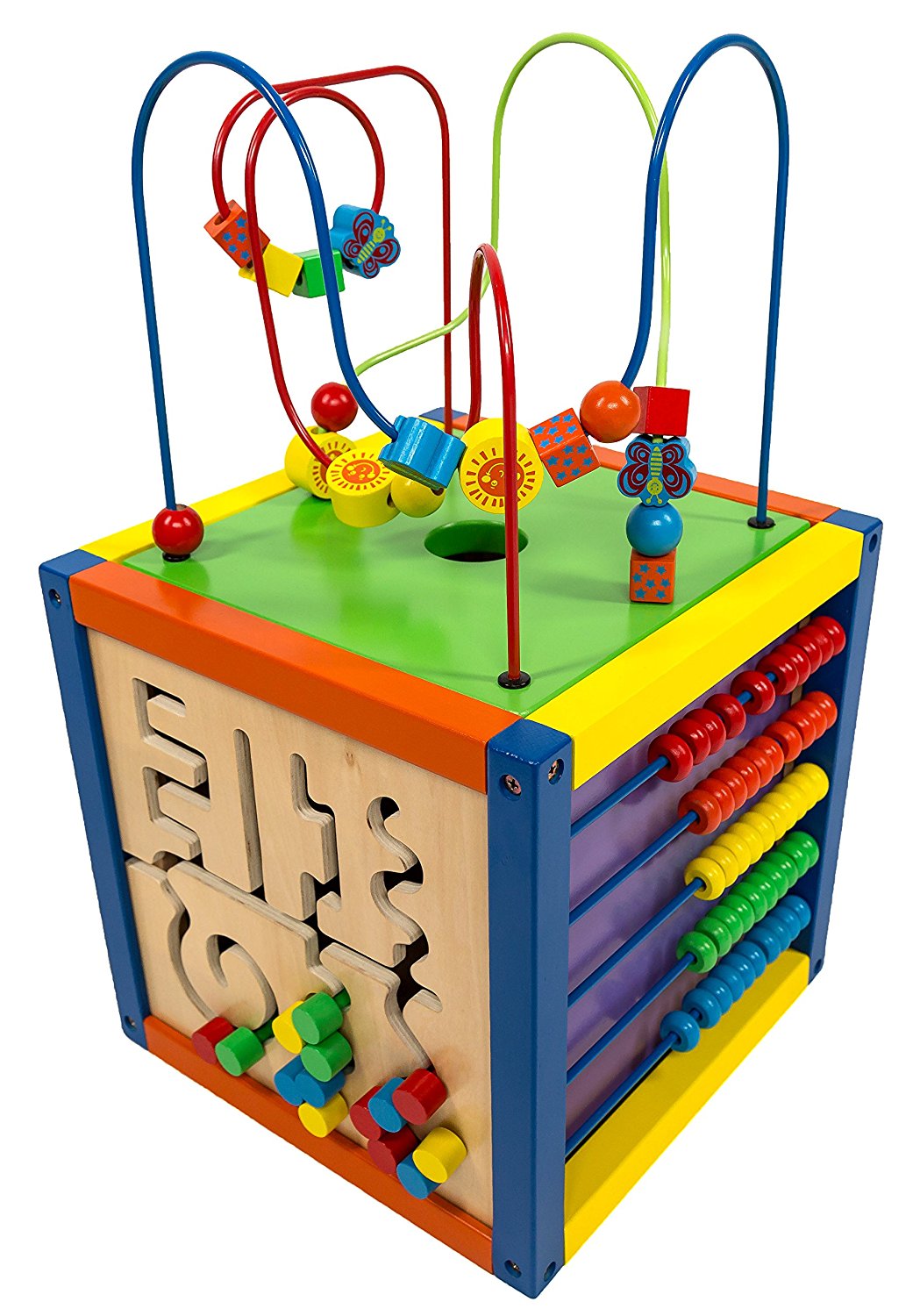 wooden play cube