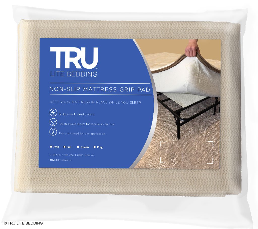 Tru Lite Bedding Non Slip Mattress or Rug Grip Pad - King, White