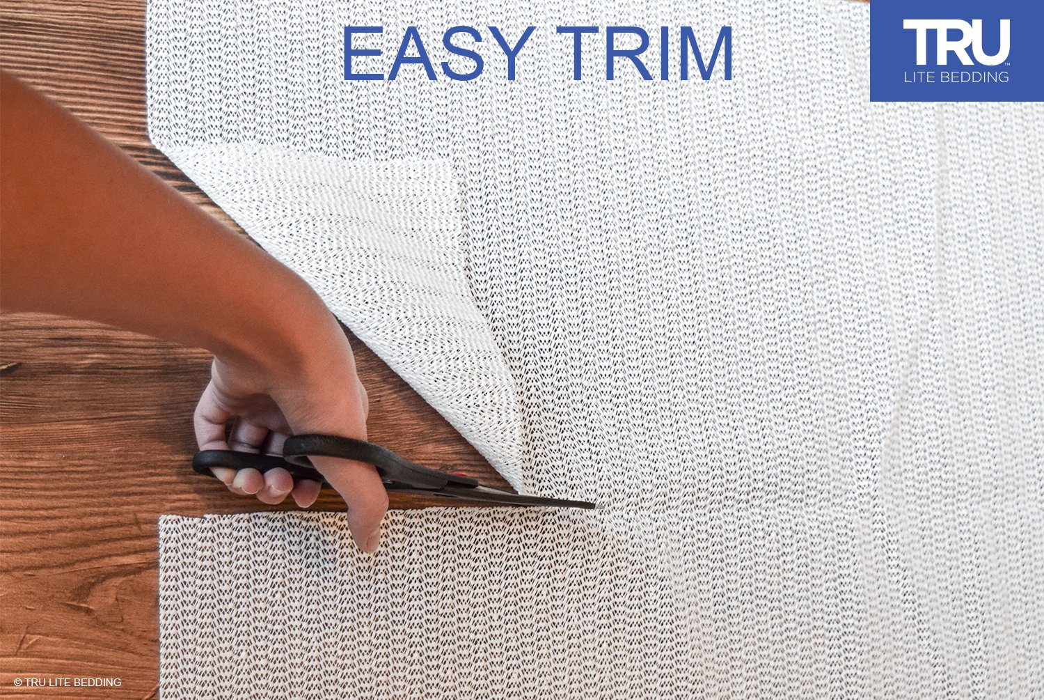 NEW TRU Lite Non Slip Mattress Grip Pad, Twin - King, white, rug gripper mat