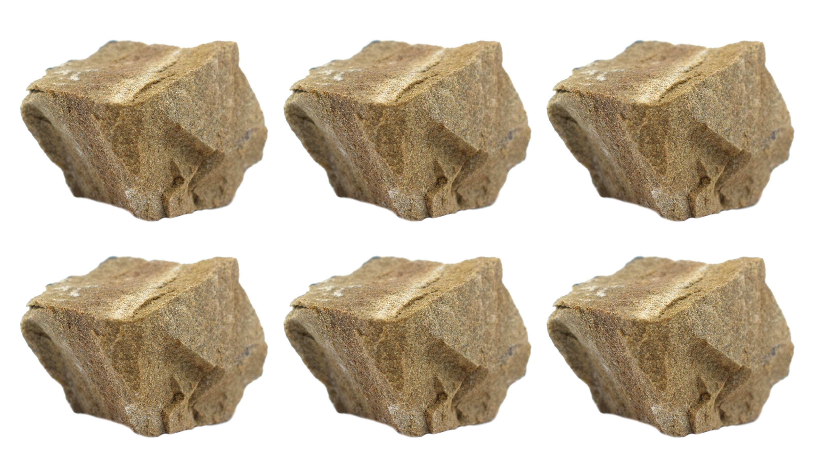 6PK Raw White Sandstone Rock Specimens, 1