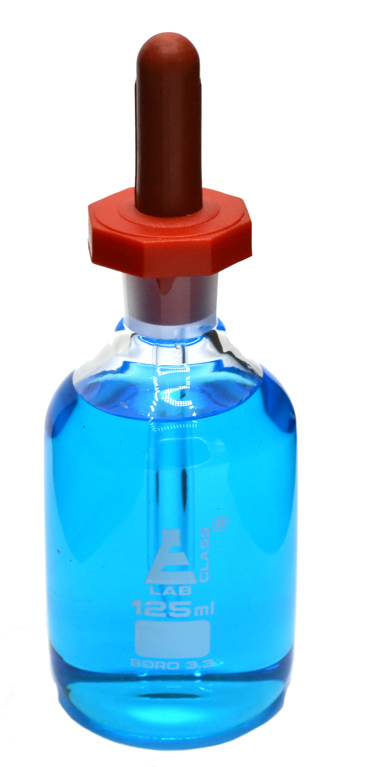 125mL Dropping Bottle with Eye Dropper Borosilicate Glass Octagonal