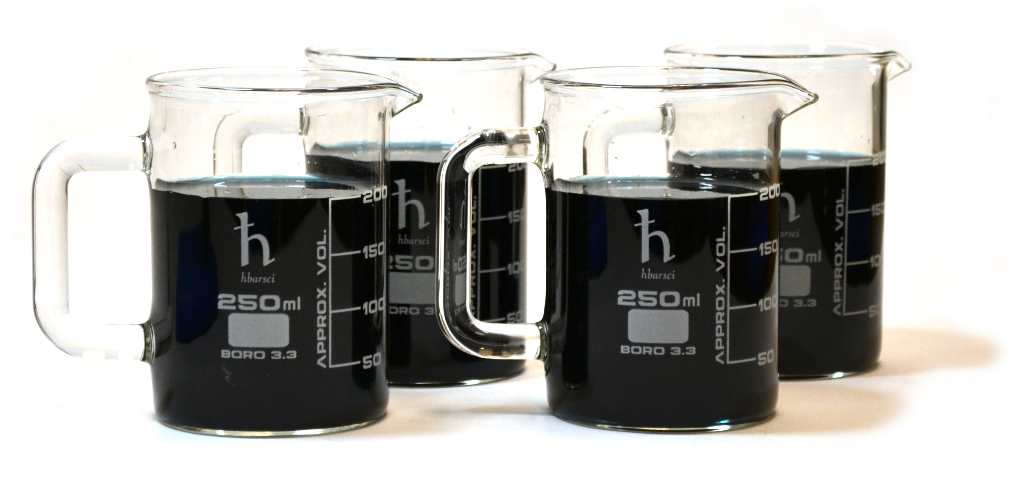 Beaker Mugs, Laboratory Borosilicate, (250mL) Capacity Pack of 4 Mugs