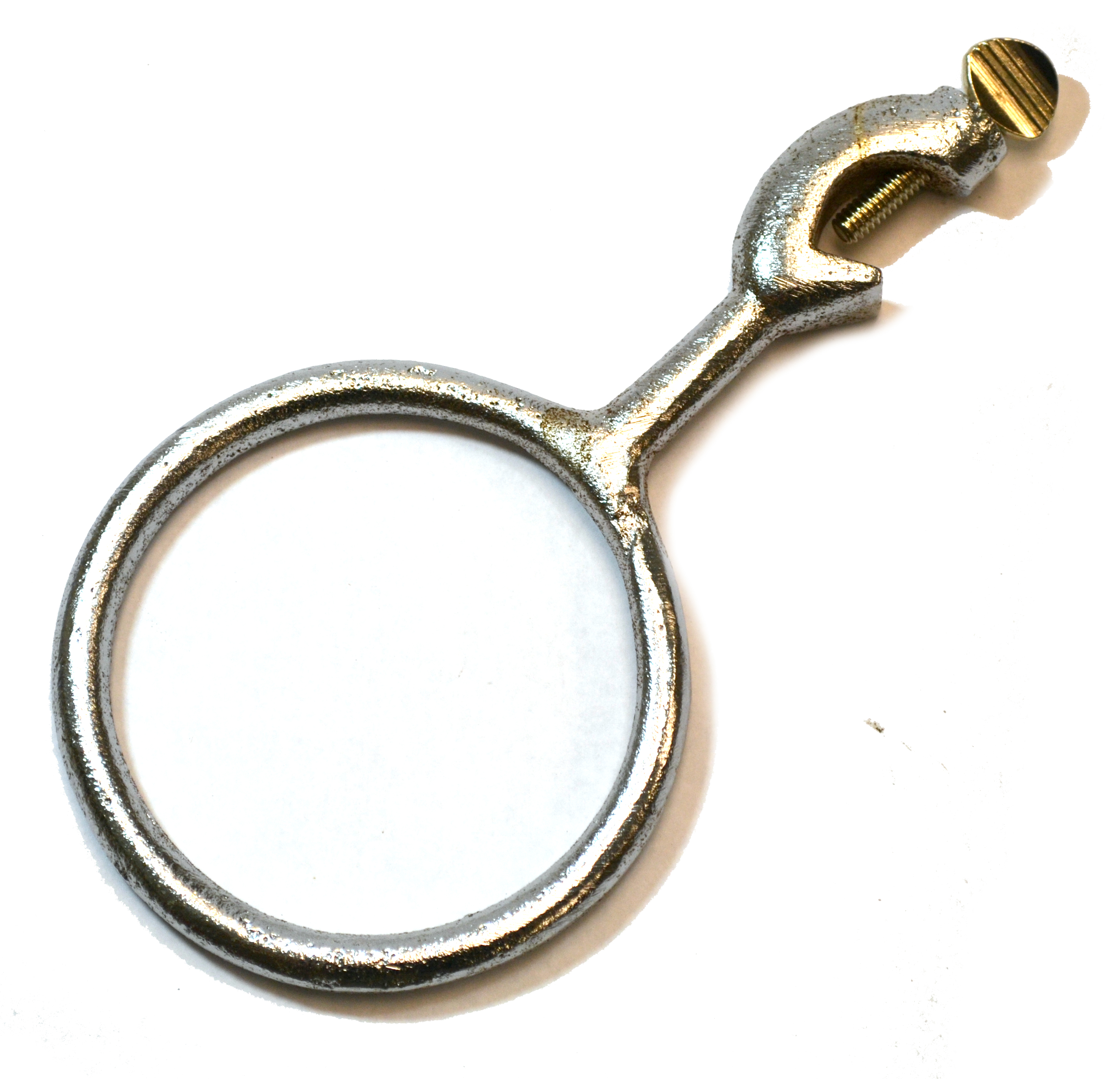 Eisco Labs 4" diameter Cast Iron Closed Ring Clamp with Boss Head