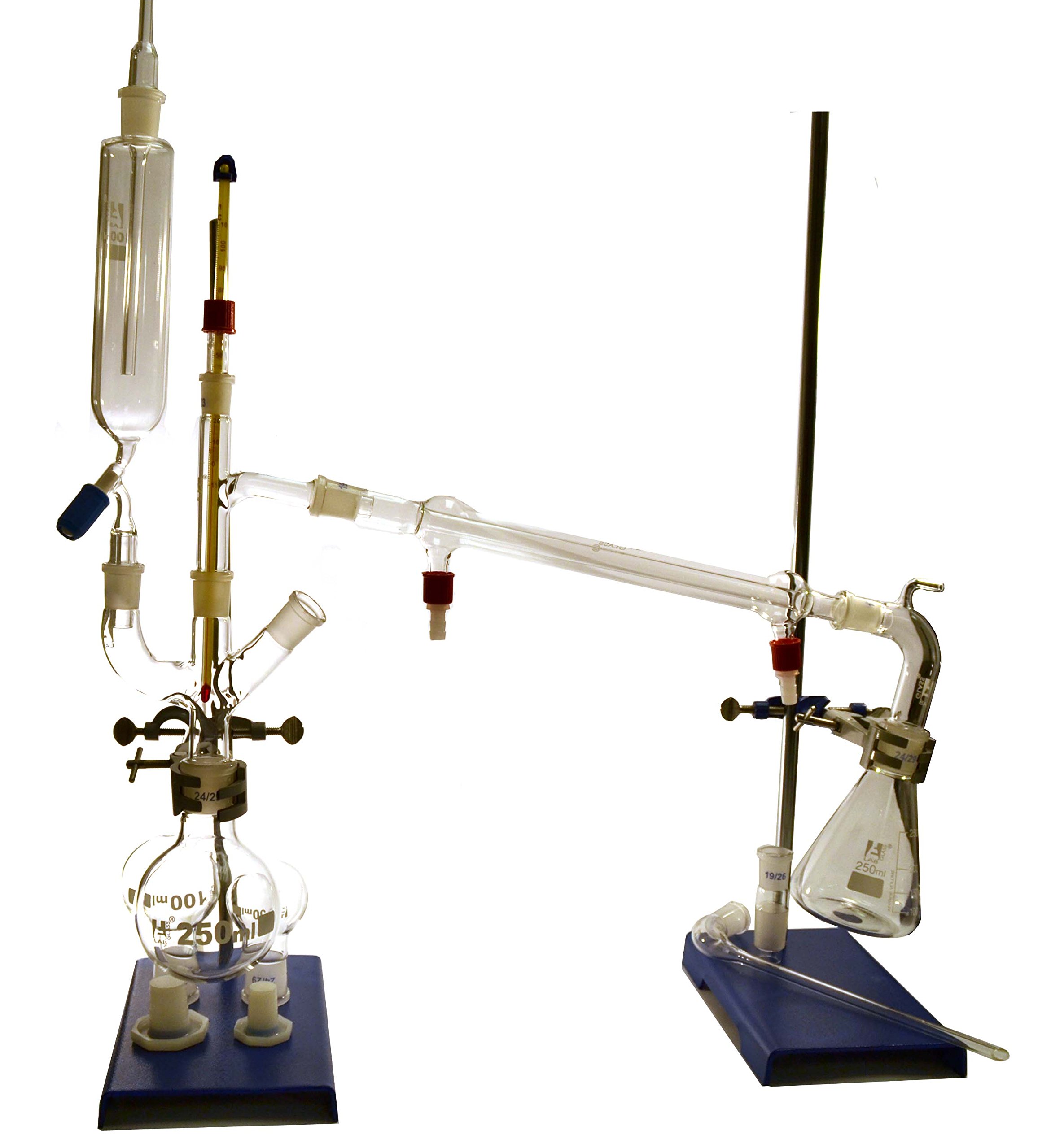 Organic Distillation Glassware Set, 17 Piece, 22 Fittings, Borosilicate