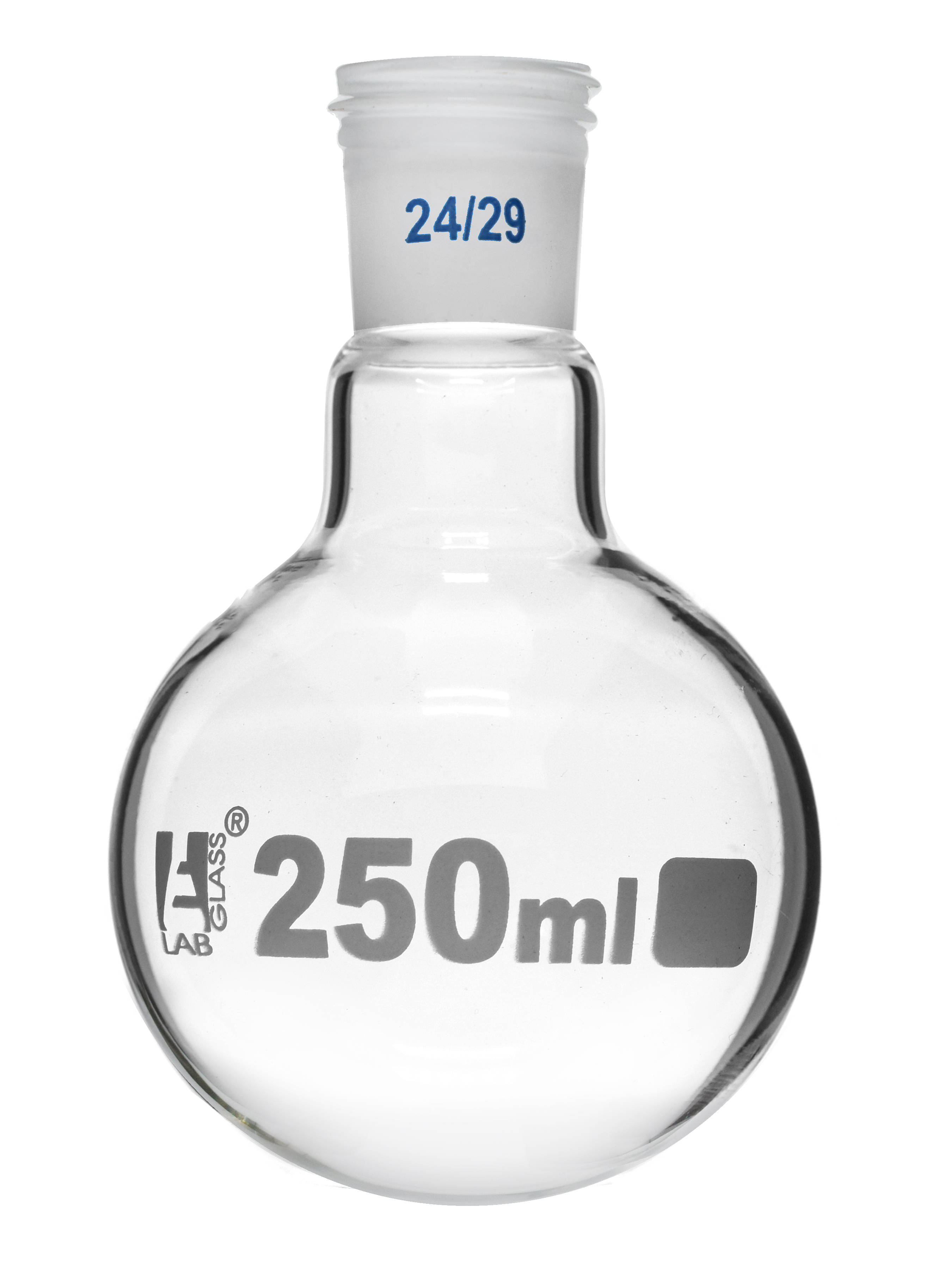 Boiling Flask with 24/29 Joint, 250ml - Borosilicate Glass - Eisco Labs ...