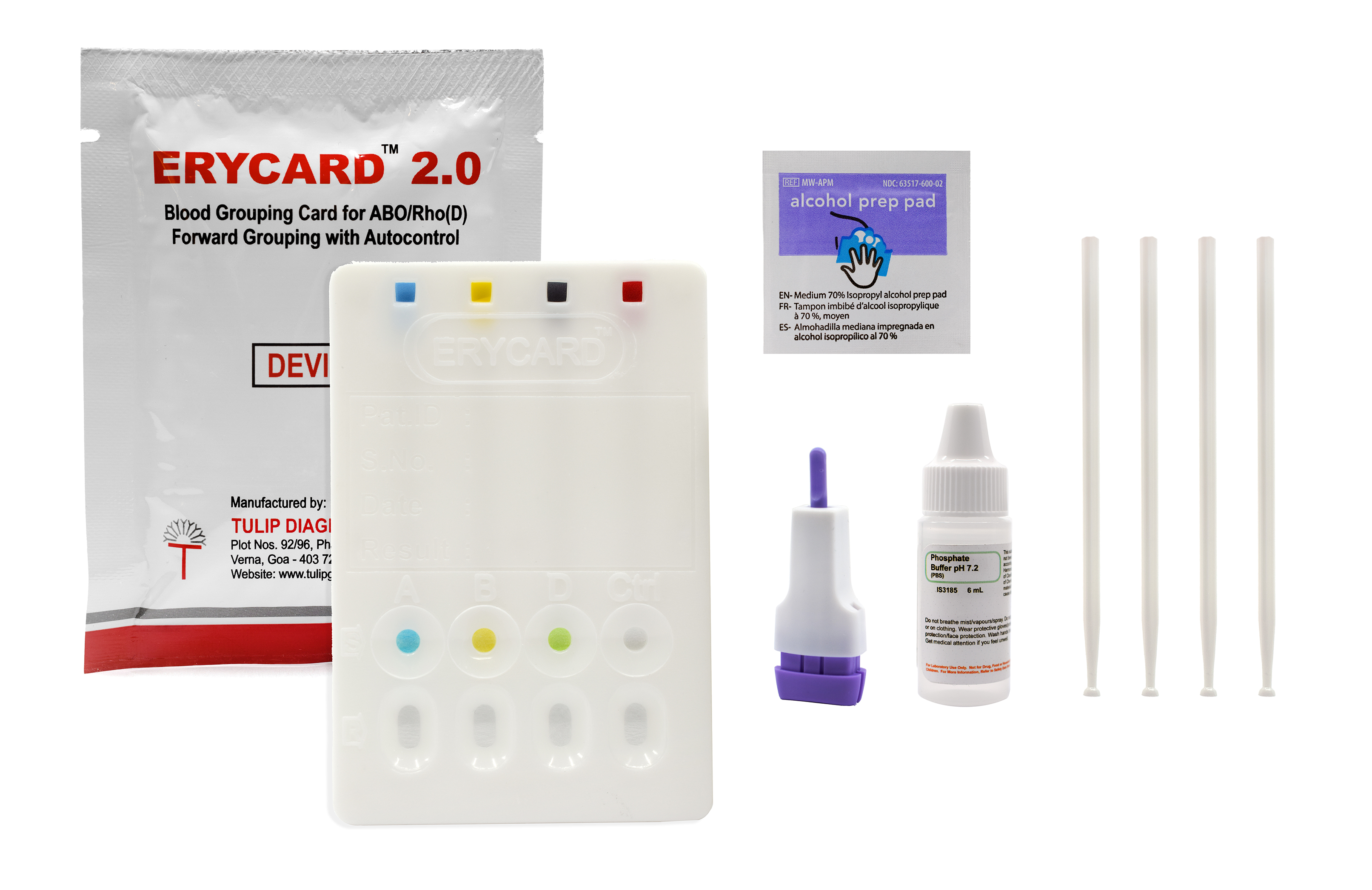 Erycard ABO/RH Blood Typing Card Single Test Innovating Science eBay