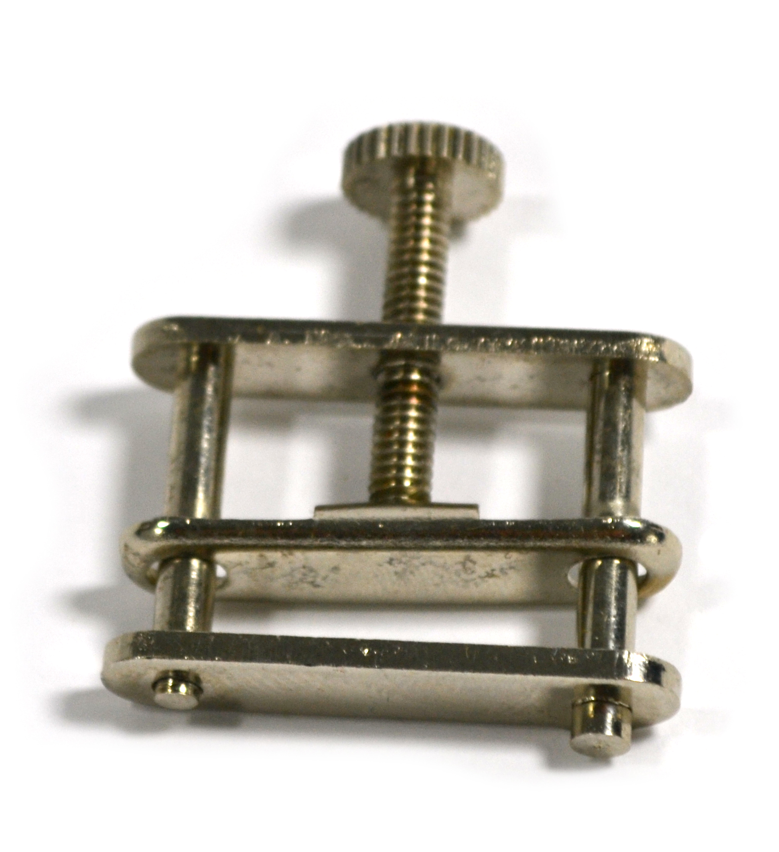 Large (1 5/16") Nickel Plated Brass Tube Clamp, Hoffman Style Closed