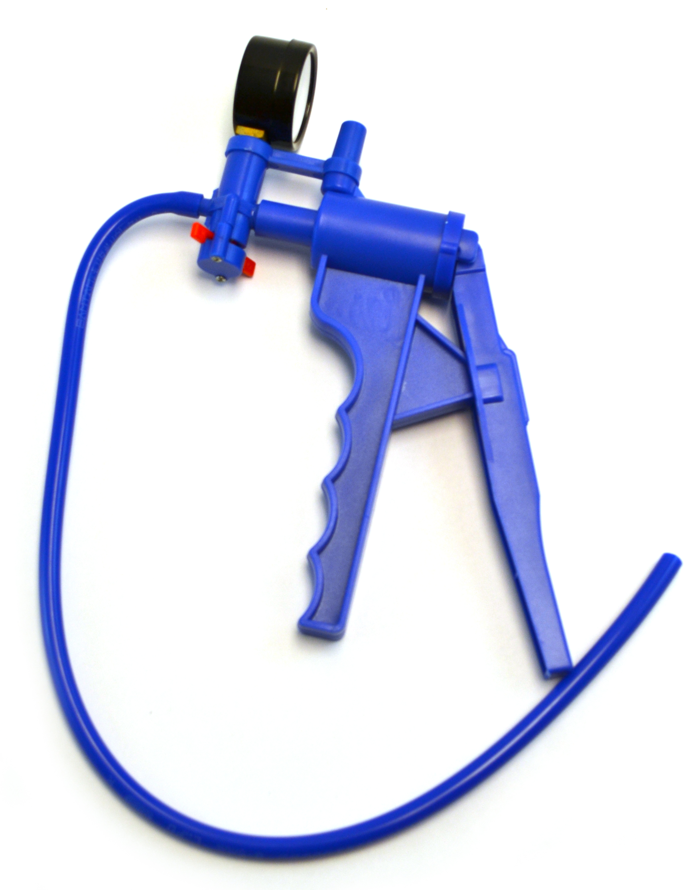Blue Hand Held Vacuum Pump with gauge and 19.5" tube 849230037451 eBay