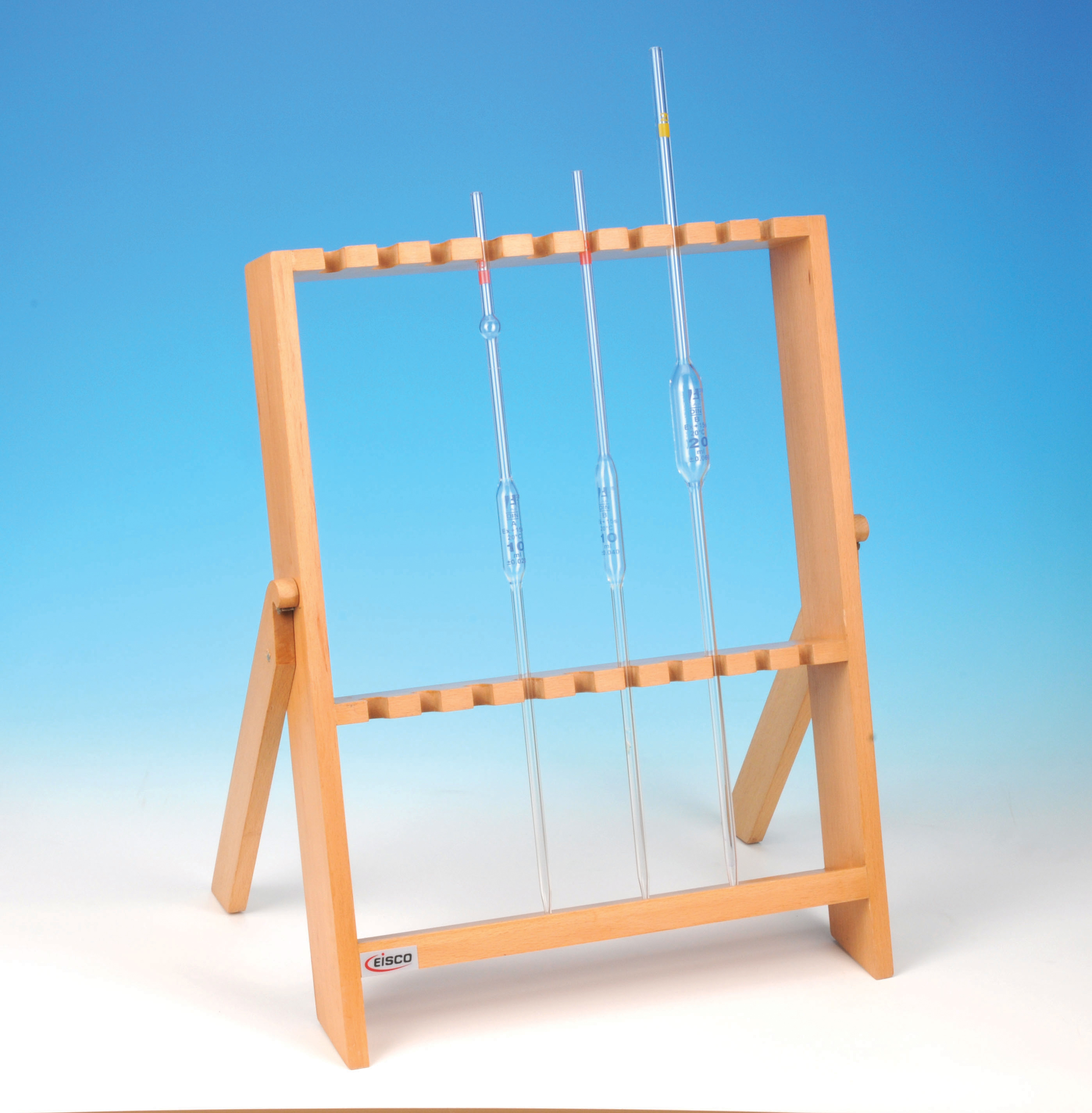 Eisco Labs Wooden Pipette Stand, Holds 10 Pipettes Vertically