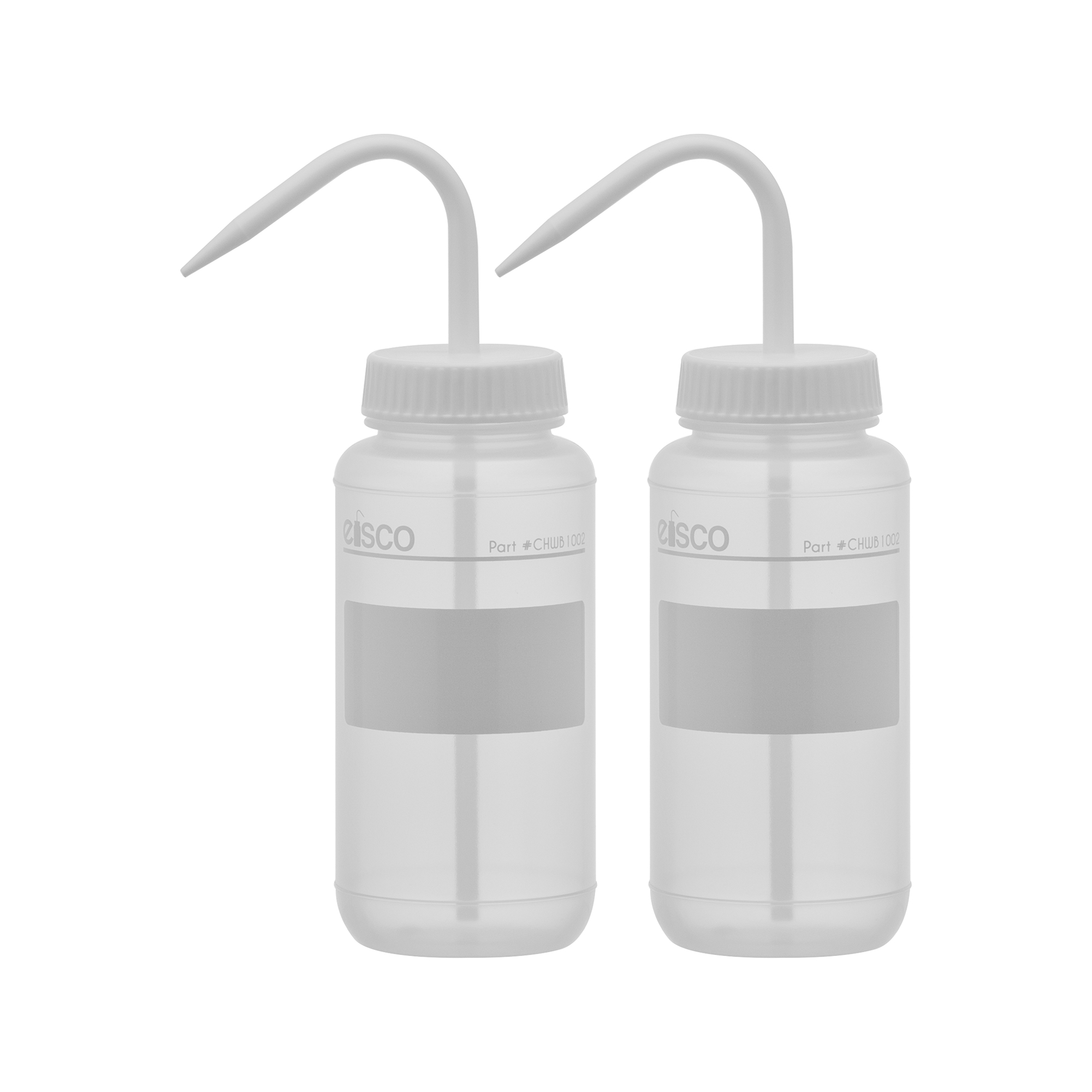 2PK Chemical Wash Bottle, No Label, 500ml Wide Mouth, LDPE Eisco
