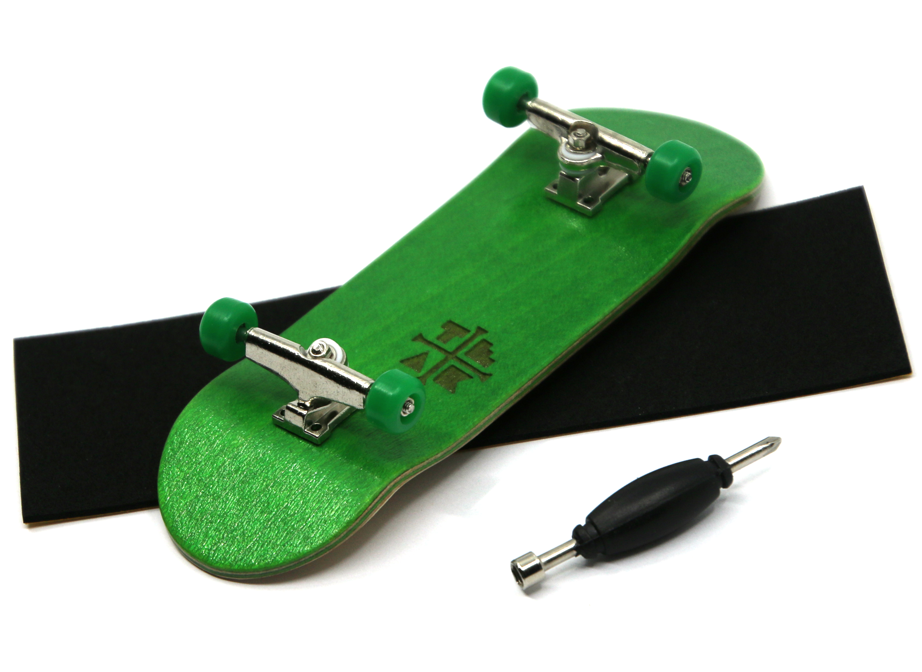 Premium Graphic Fingerboard Grip Tape -Teak Tuning White Logo Edition 3 Sheets