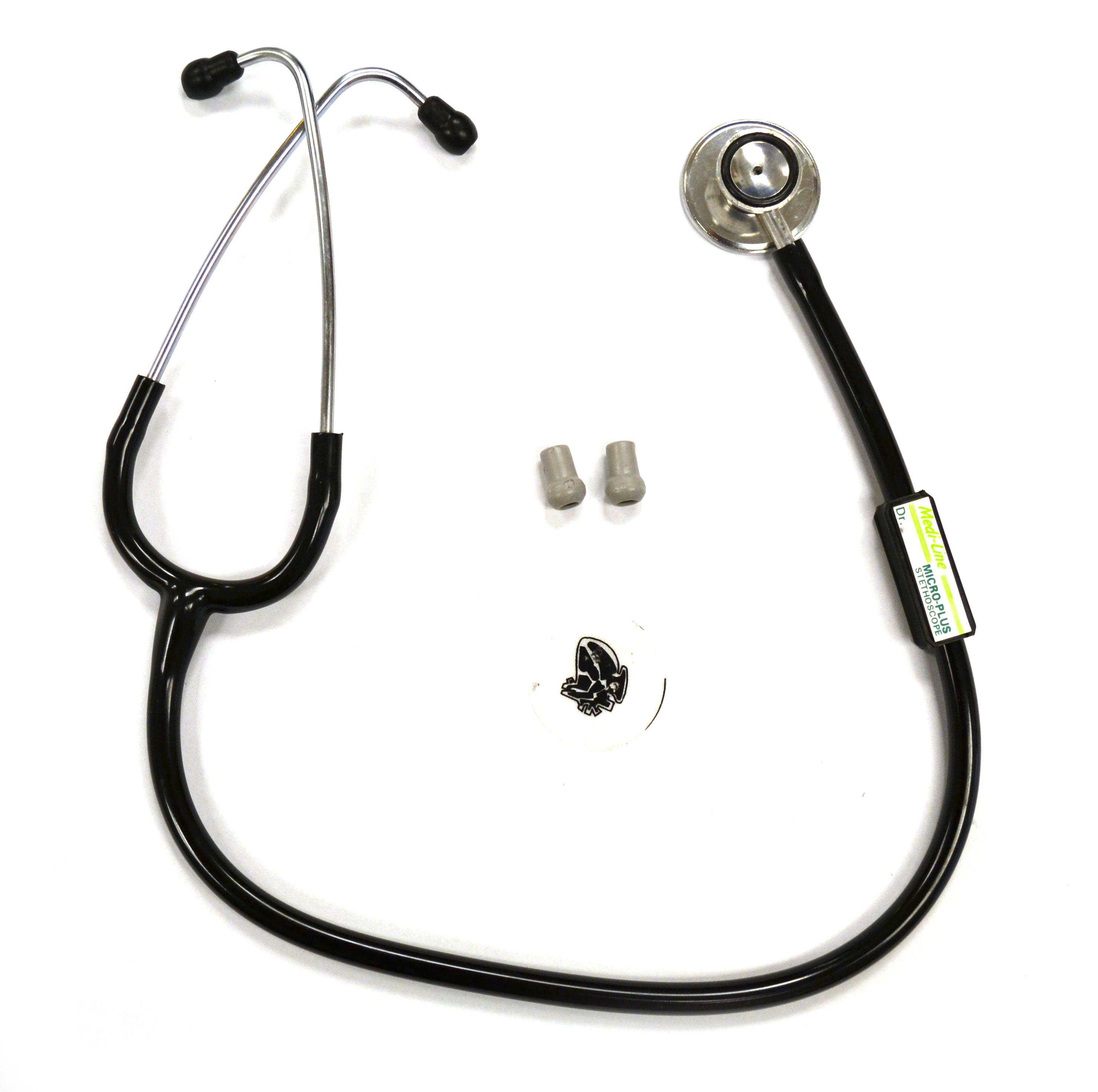 Stainless Steel Micro Plus Stethoscope, wth Spare Ear Tips and