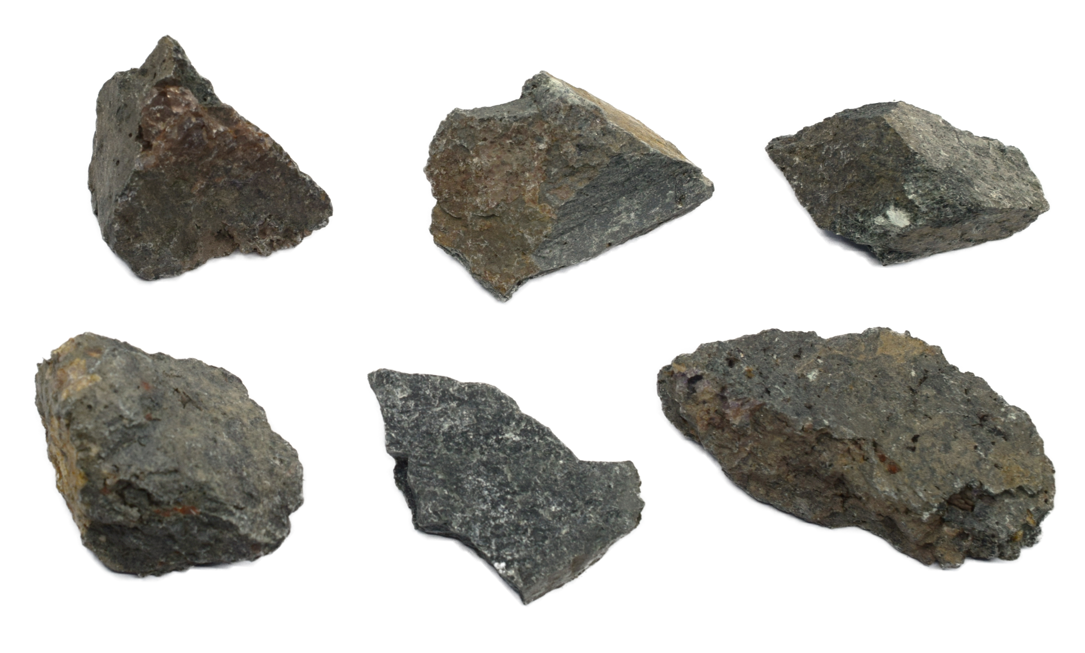 6PK Raw Augite Rock Specimens, 1