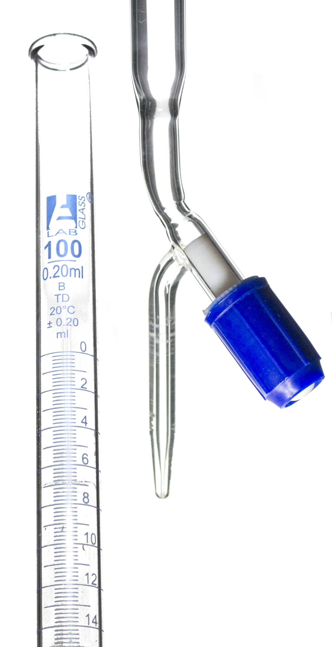 Class B 100mL Borosilicate Burette 0.2mL Graduations 0.2mL