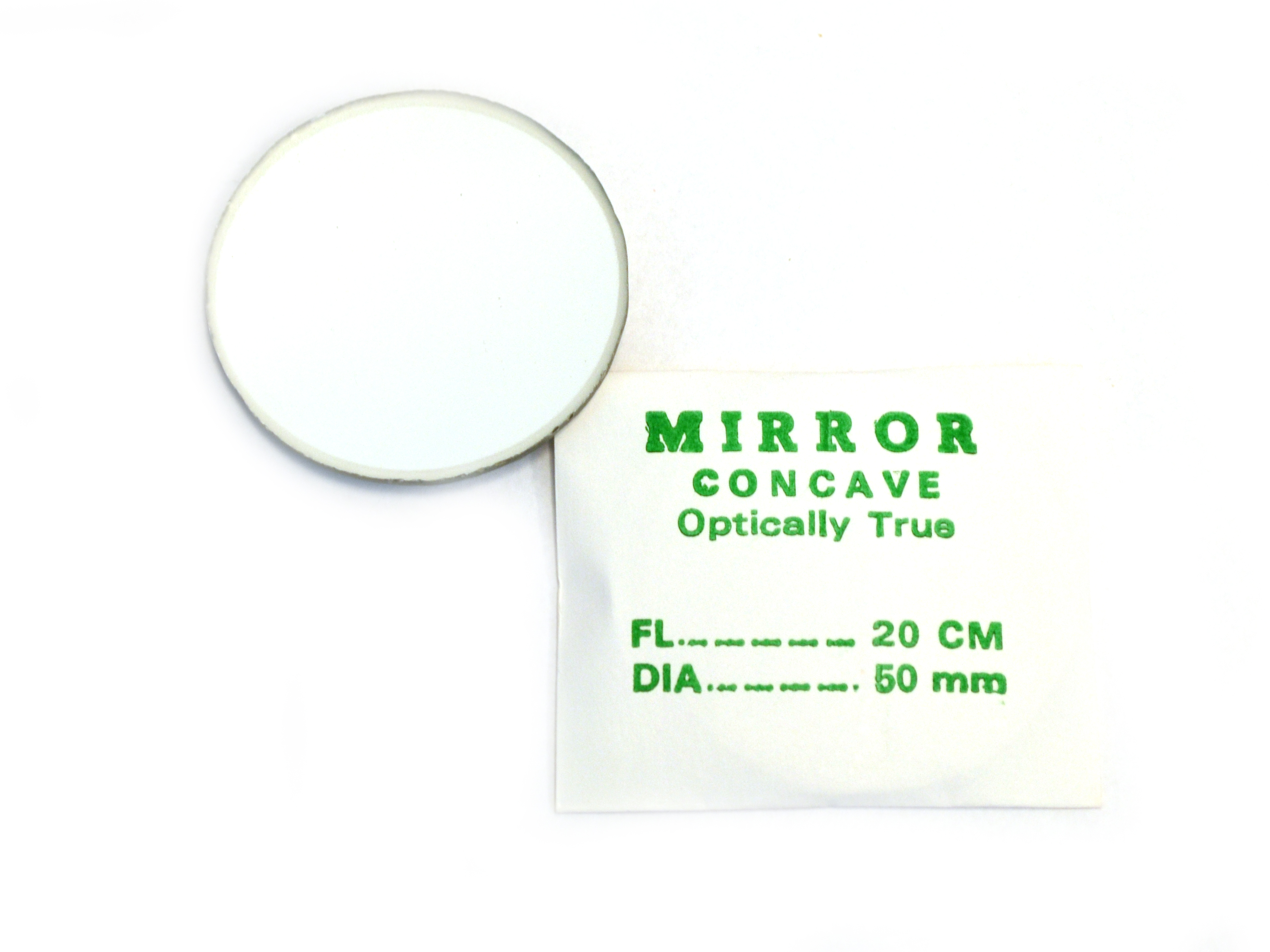 Glass dia 50mm Focal length 150mm Eisco Labs Convex Mirror