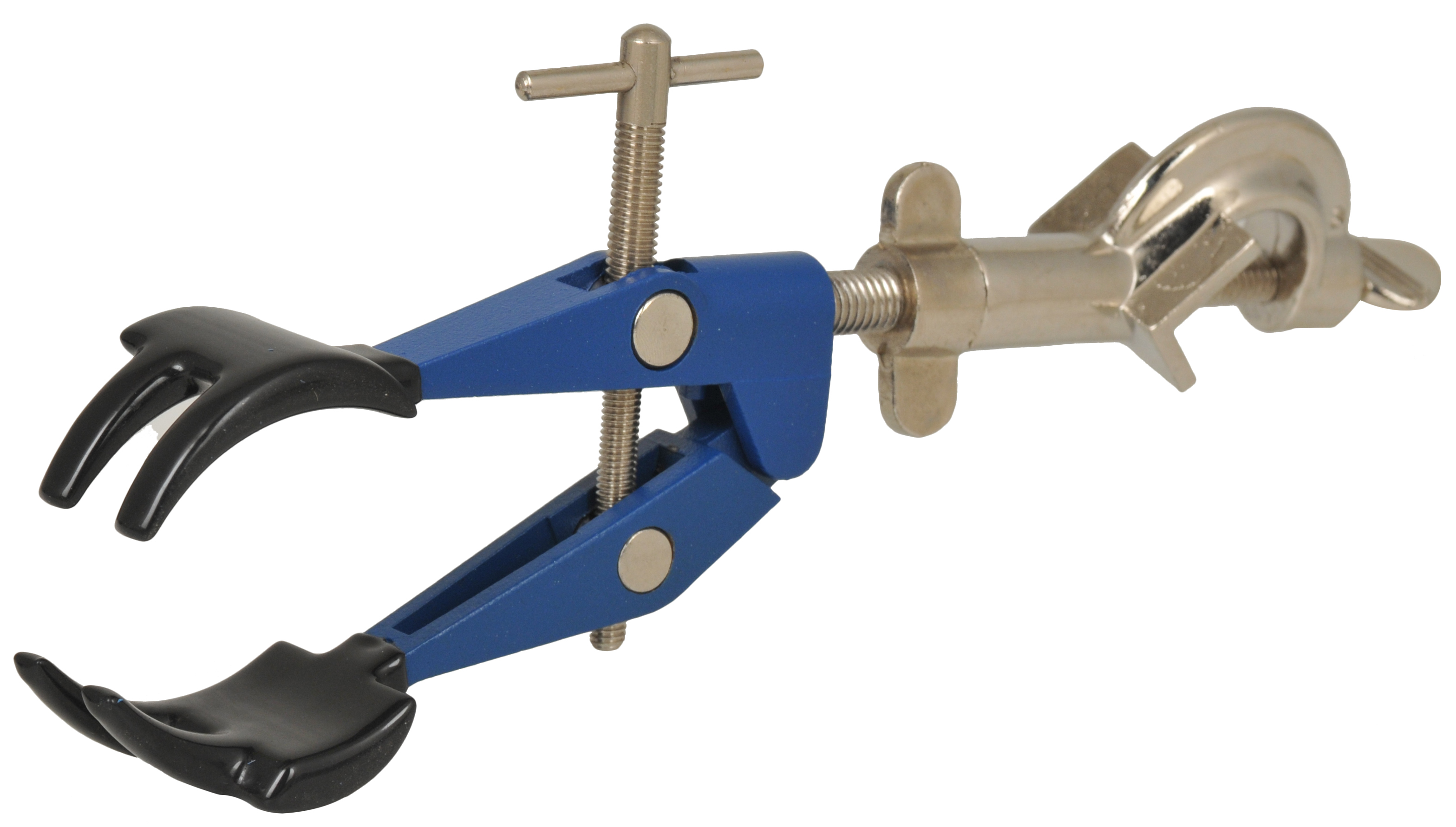 Retort, 4 Prong, Rubber Coated Clamp swivel Boss Head, 4.1" (10.5cm