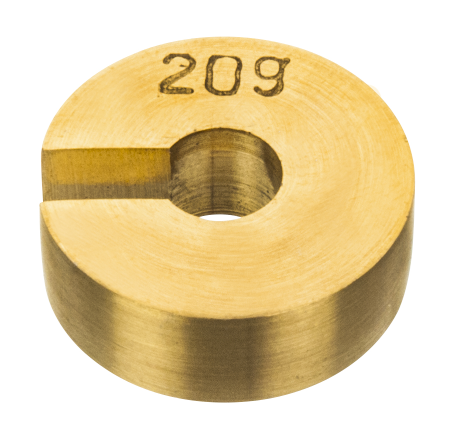 Slotted Weight, 20g Brass Spare or Extra Parts for Sets Eisco