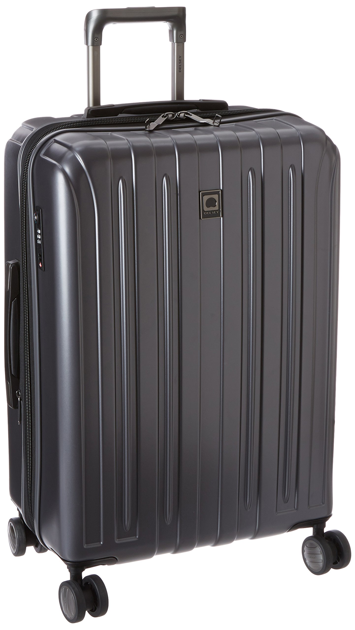 delsey paris titanium hardside expandable luggage with spinner wheels