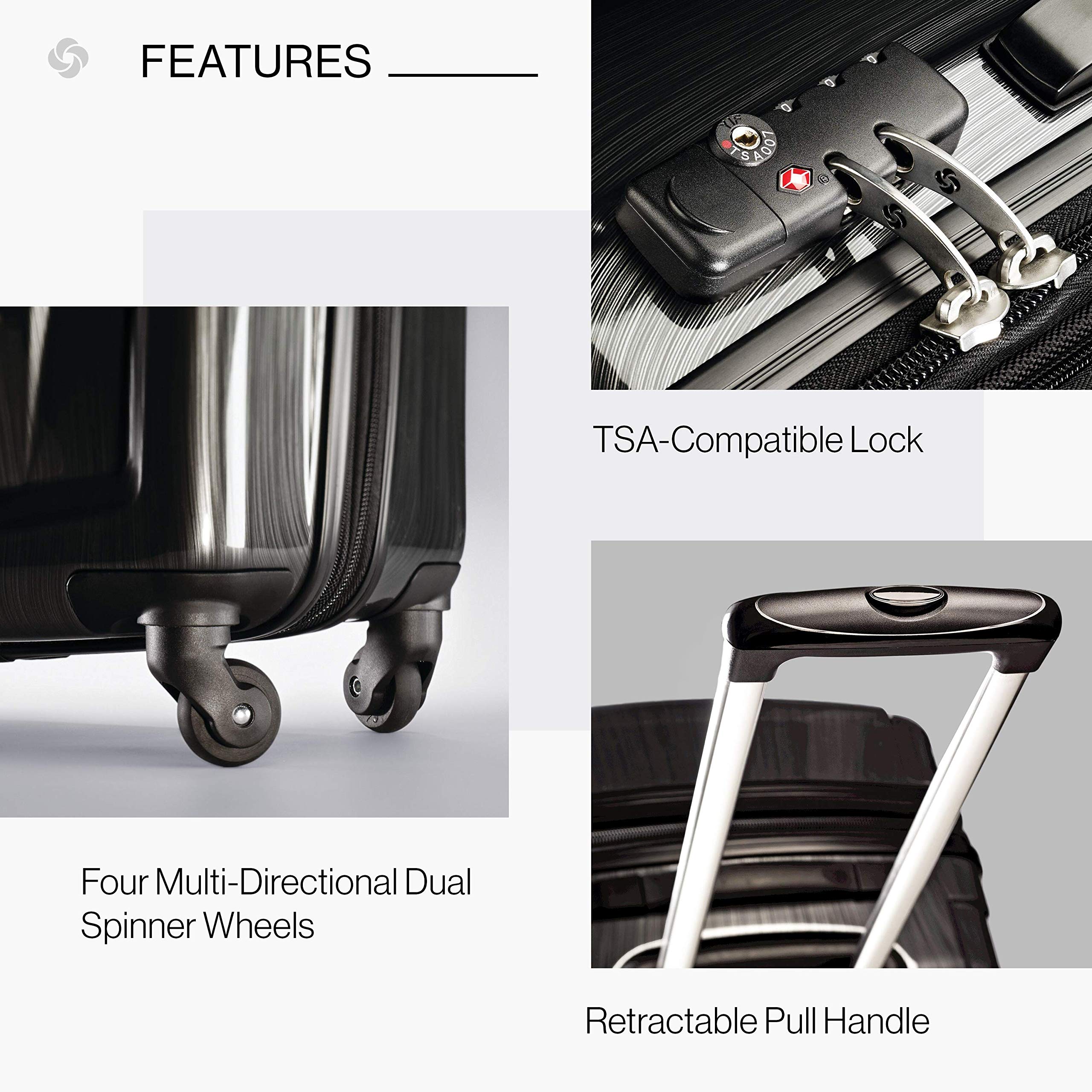 samsonite dual spinner wheels