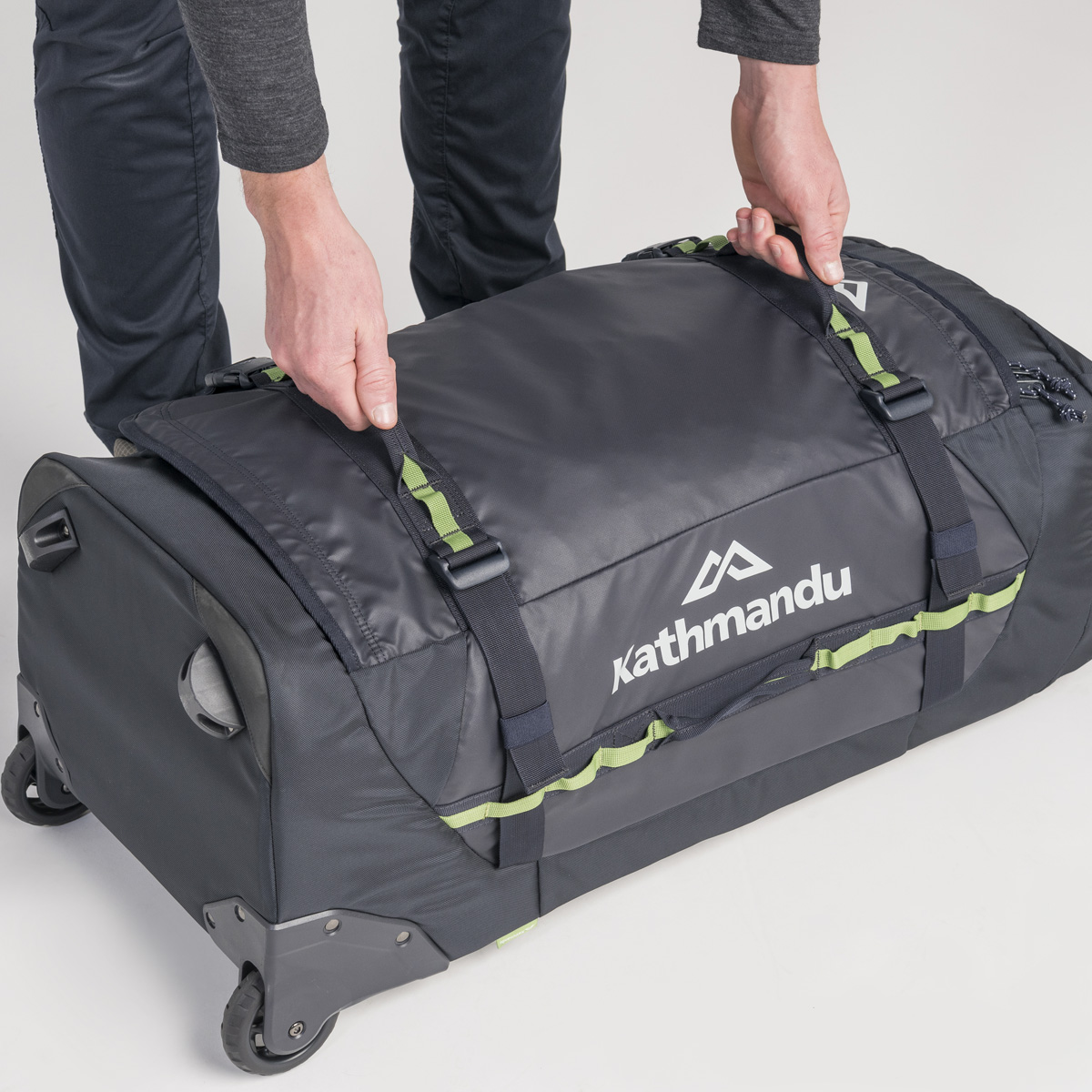 kathmandu hybrid 70l backpack harness wheeled luggage trolley