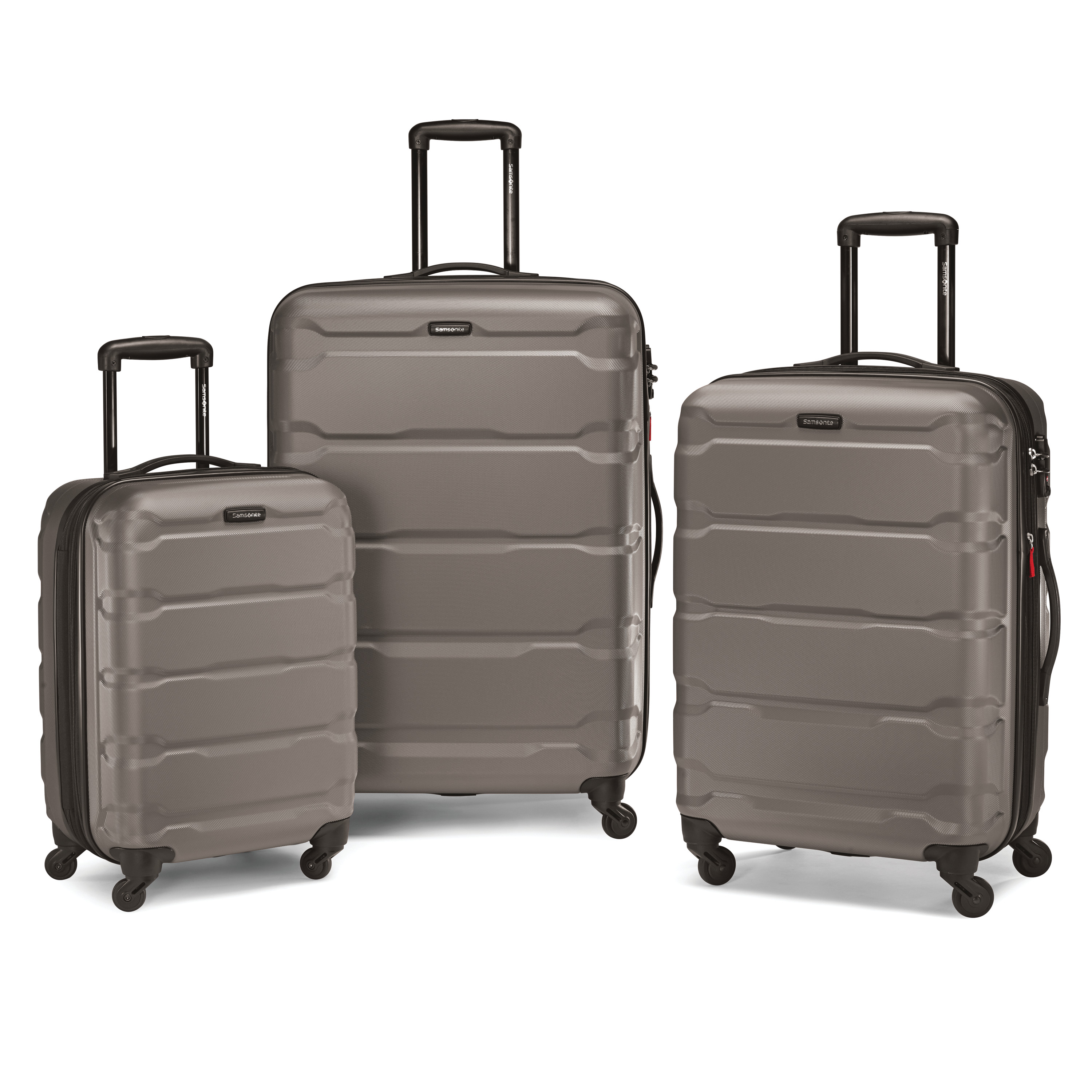 Checked-Large 28-Inch Red Samsonite Omni PC Hardside Expandable Luggage with Spinner Wheels 