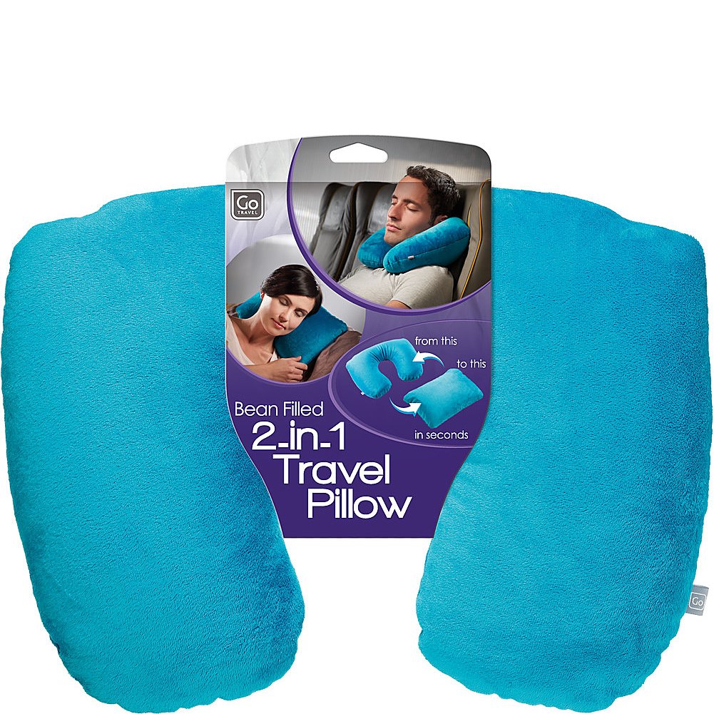 Go Travel Duo 2 in 1 Soft Luxury Micro Bean Neck/Travel Pillow Assorted 