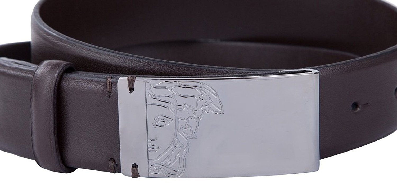 versace collection leather belt