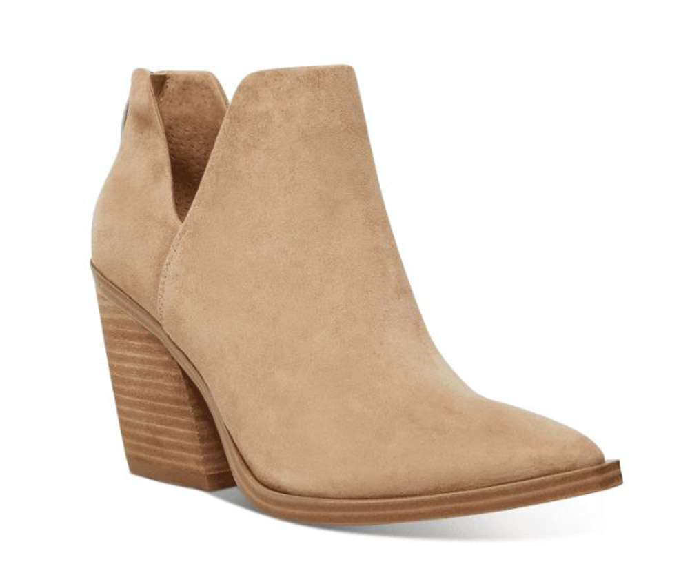 tan suede bootie