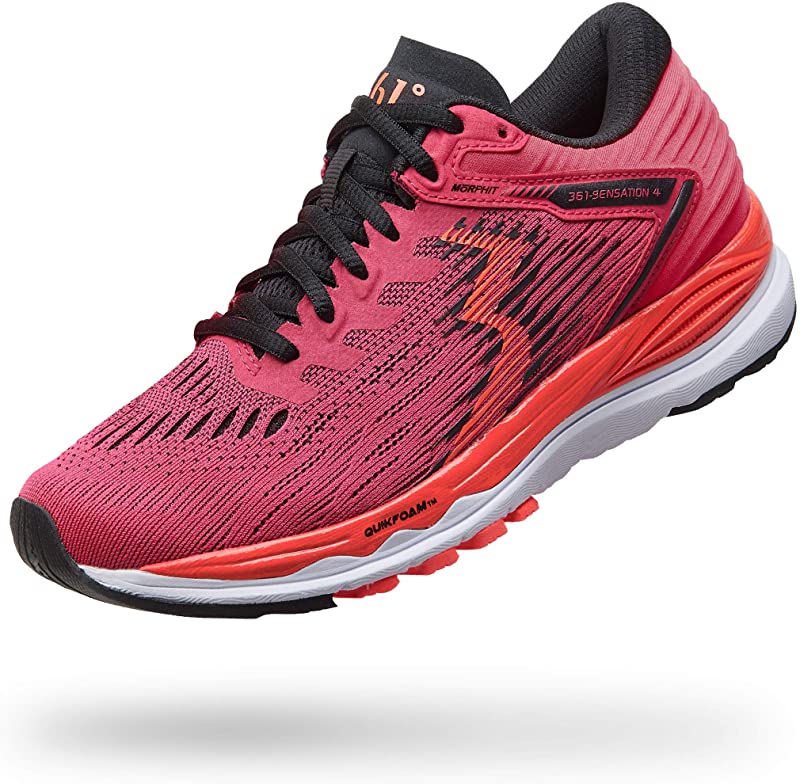 361 Degrees Women?s Sensation 4 Running Shoe, Rosette/Hazard, 10 B(M ...