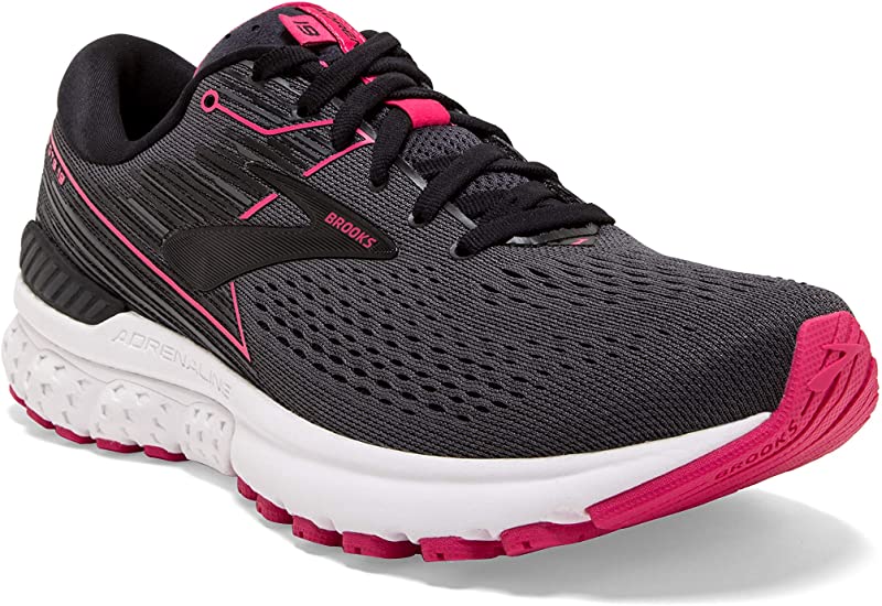 Brooks Women�s Adrenaline GTS 19 Running Shoe, Black/Ebony