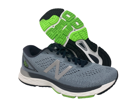 880v9 Running Shoe, Grey/Green, 14 2E(W 