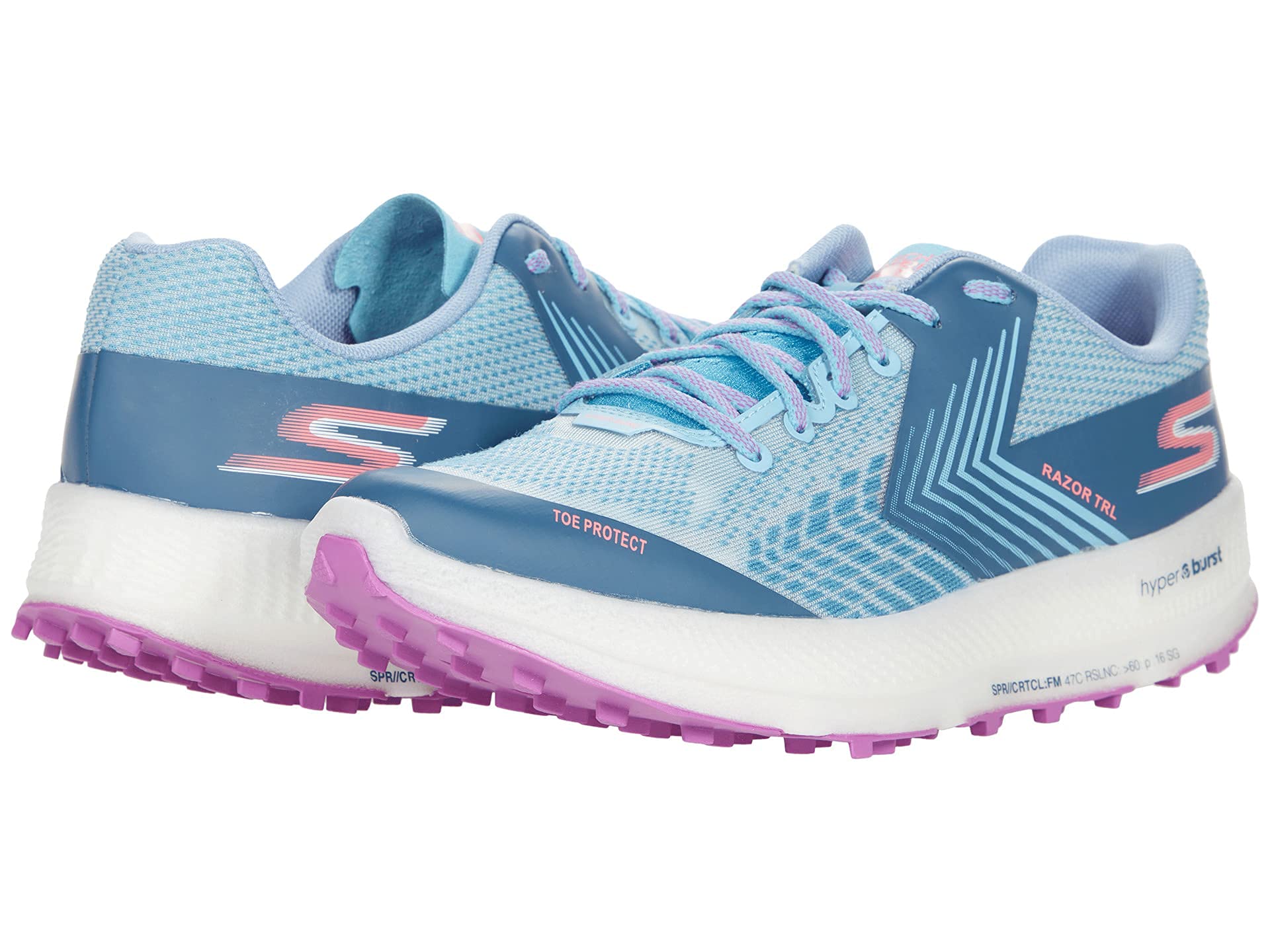Женские кроссовки Skechers Go Run Razor TRL, синий/фиолетовый, 9,5 B, средний США