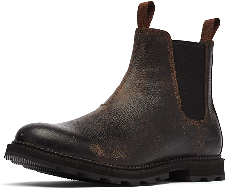 Sorel Men's Madson Chelsea Waterproof Boots, Tobacco/Black, 9.5 D(M) US ...