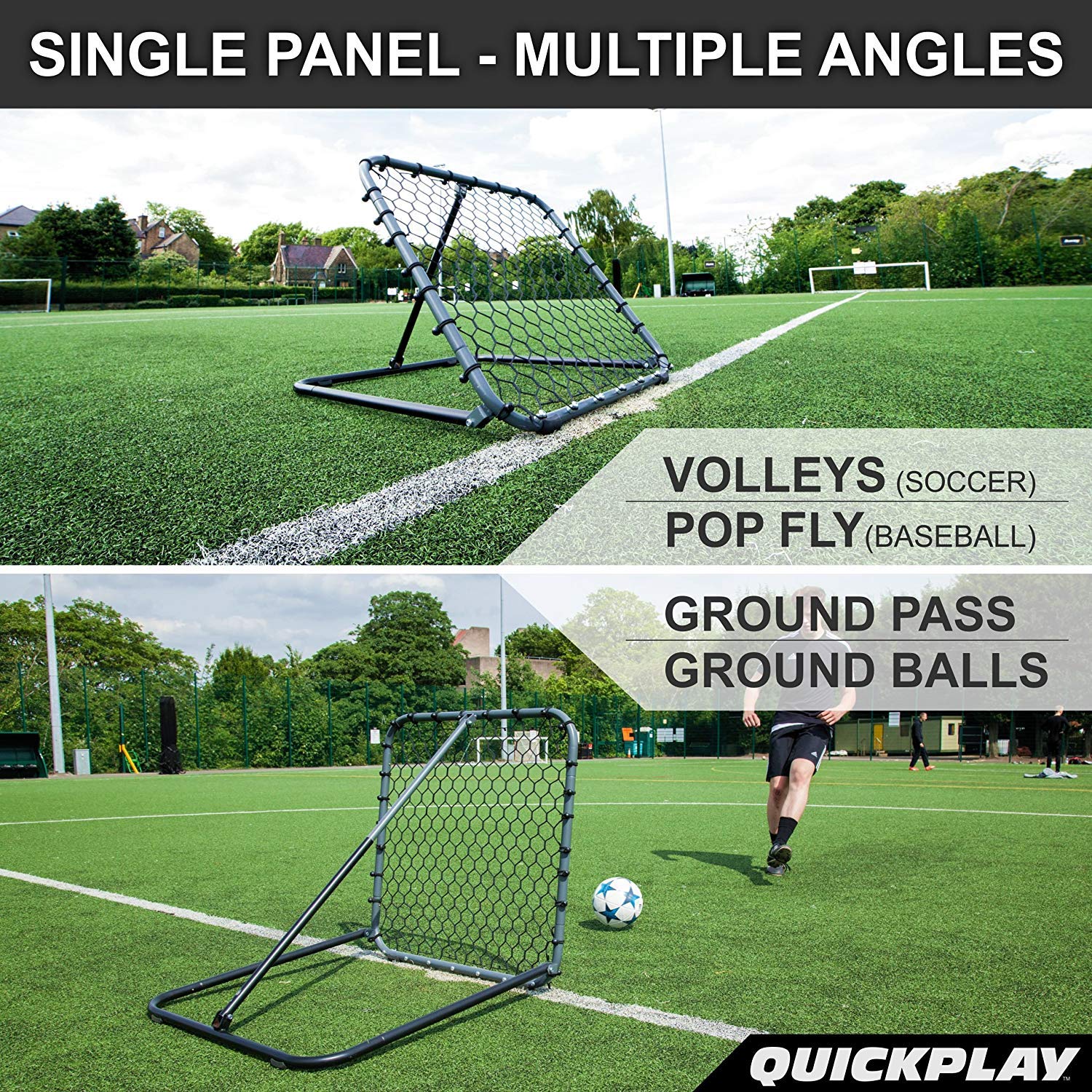 QuickPlay PRO Rebounder Adjustable Angle MultiSport Trainer 5X5' eBay