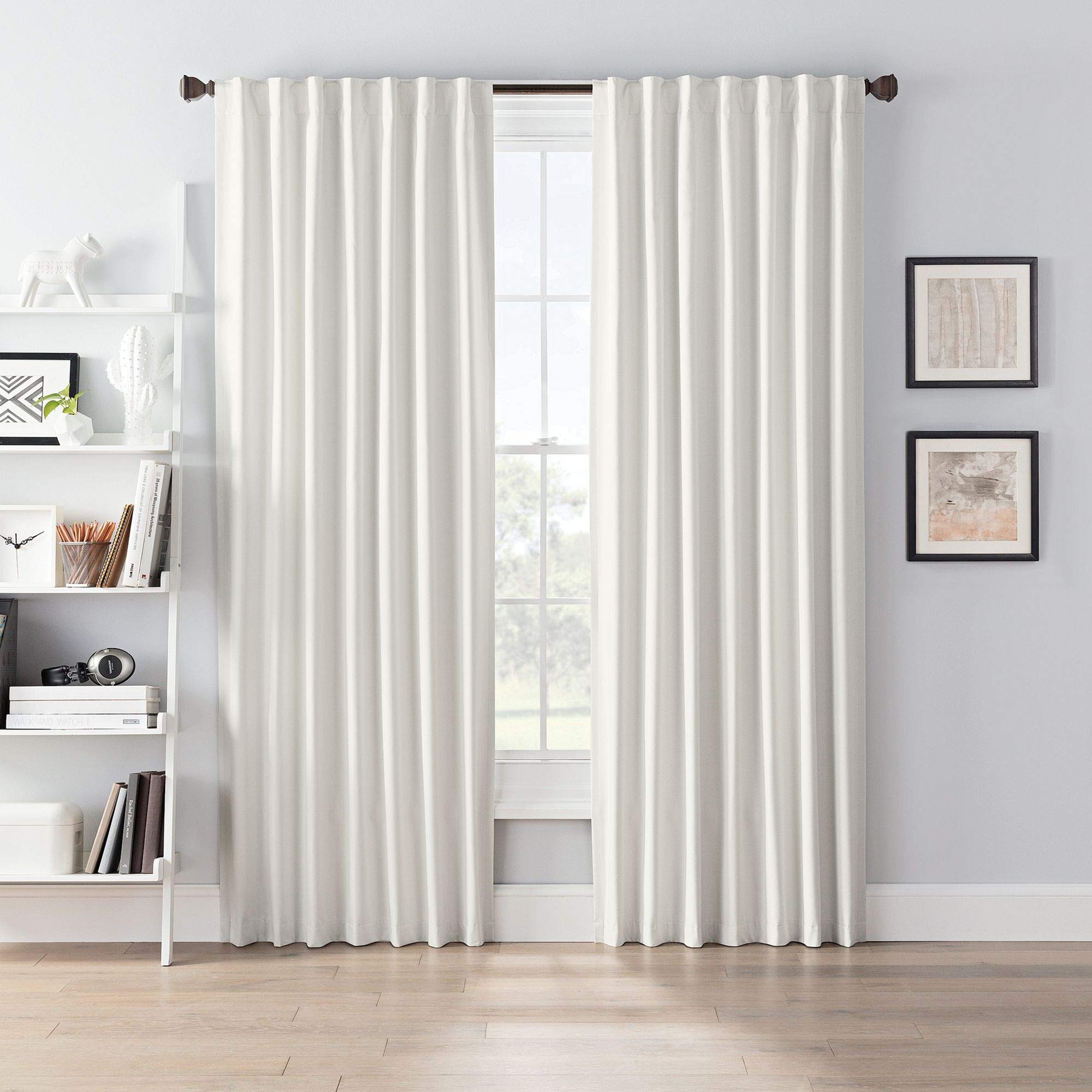 SmartBlock Chroma Rod Pocket Blackout Curtain Panel, Ivory, 84