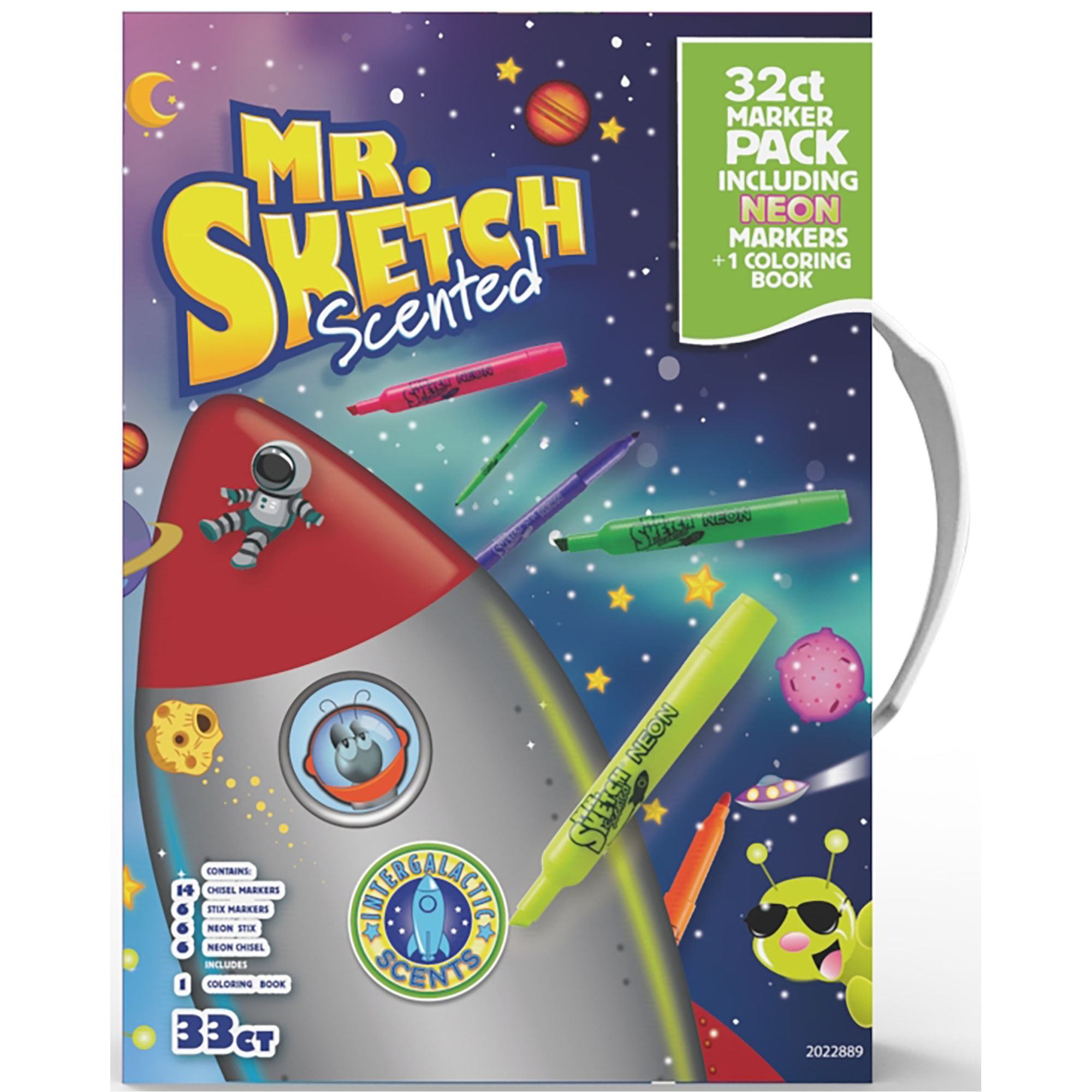 Mr. Sketch 2022889 Scented Markers Intergalactic Neon Coloring Kit with ...